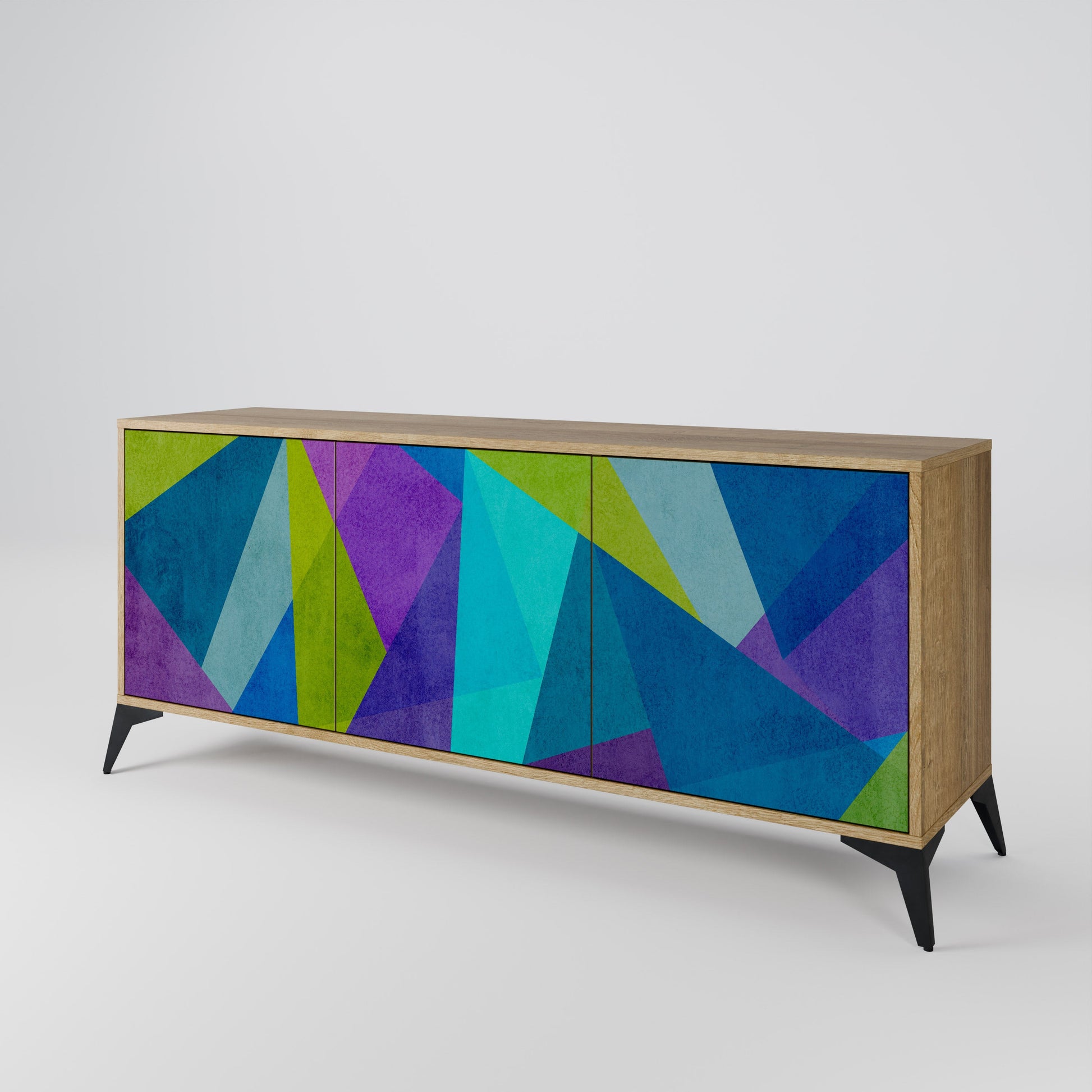 Buffet 3 portes effet chêne COLD SHOWCASE