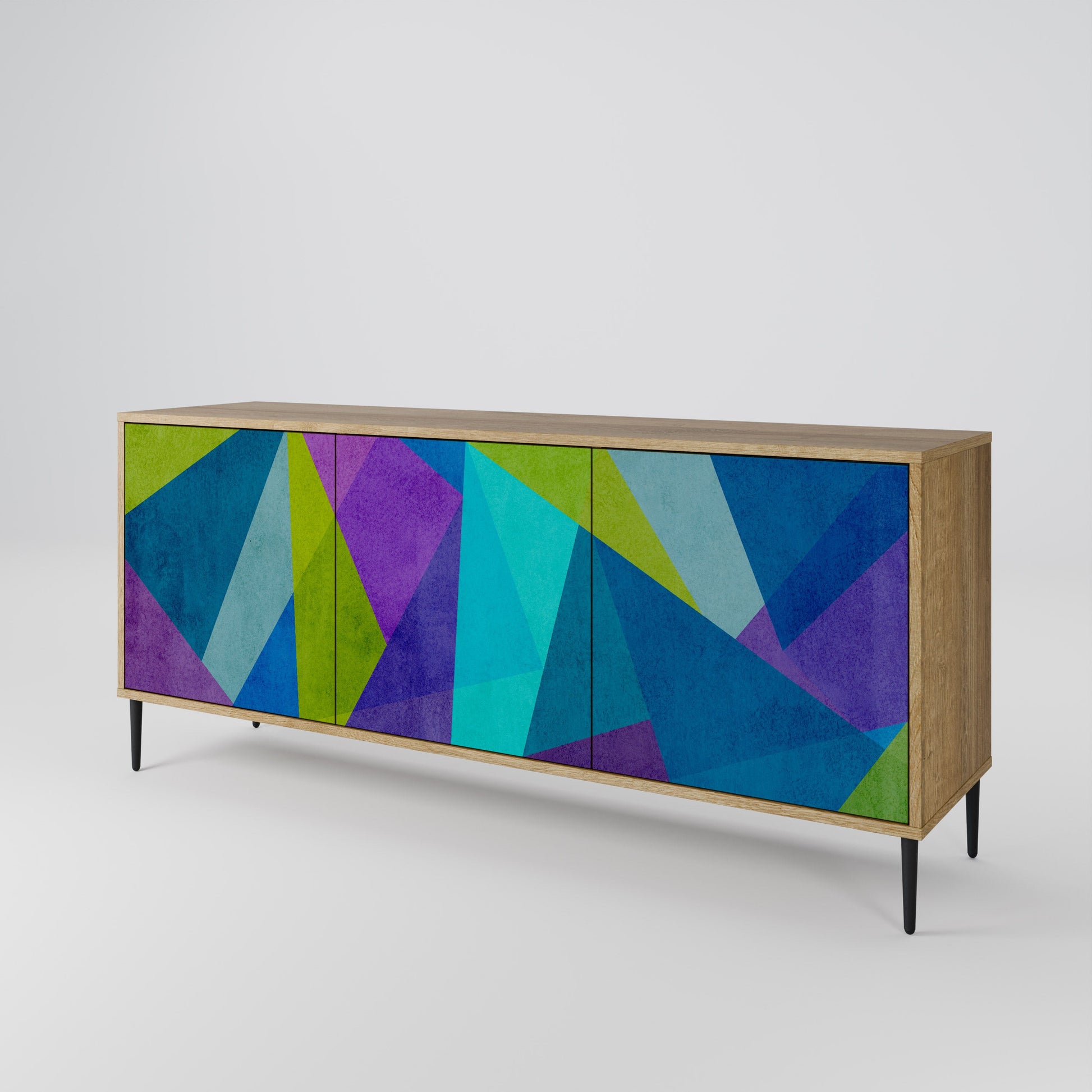 Buffet 3 portes effet chêne COLD SHOWCASE
