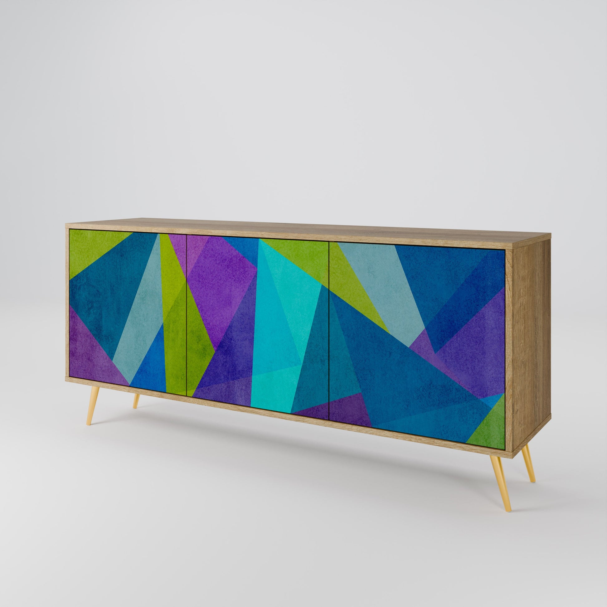 Buffet 3 portes effet chêne COLD SHOWCASE