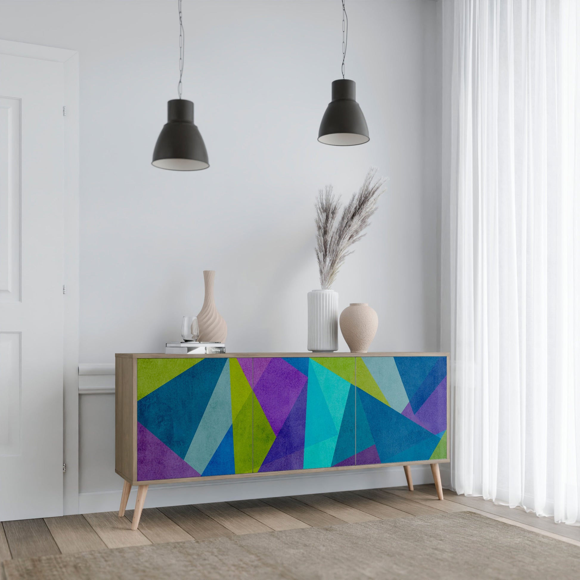 Buffet 3 portes effet chêne COLD SHOWCASE