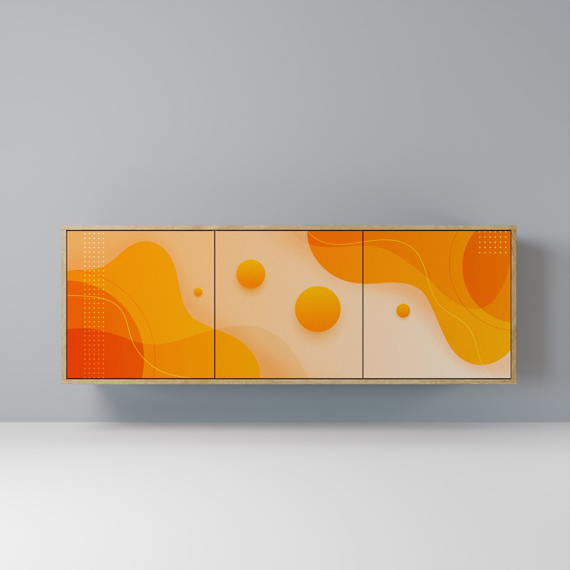 Buffet 3 portes effet chêne ORANGE ARRANGEMENT