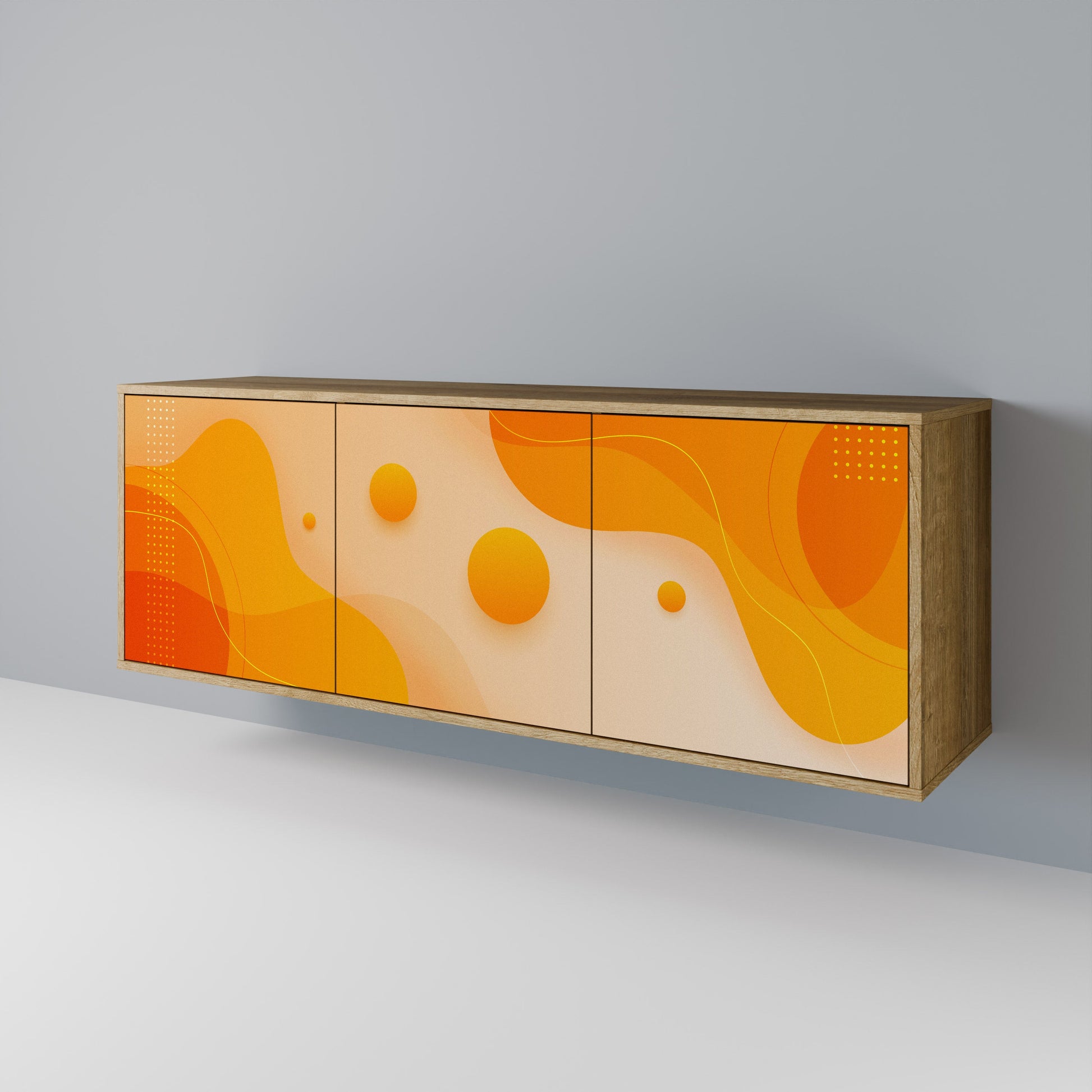 Buffet 3 portes effet chêne ORANGE ARRANGEMENT