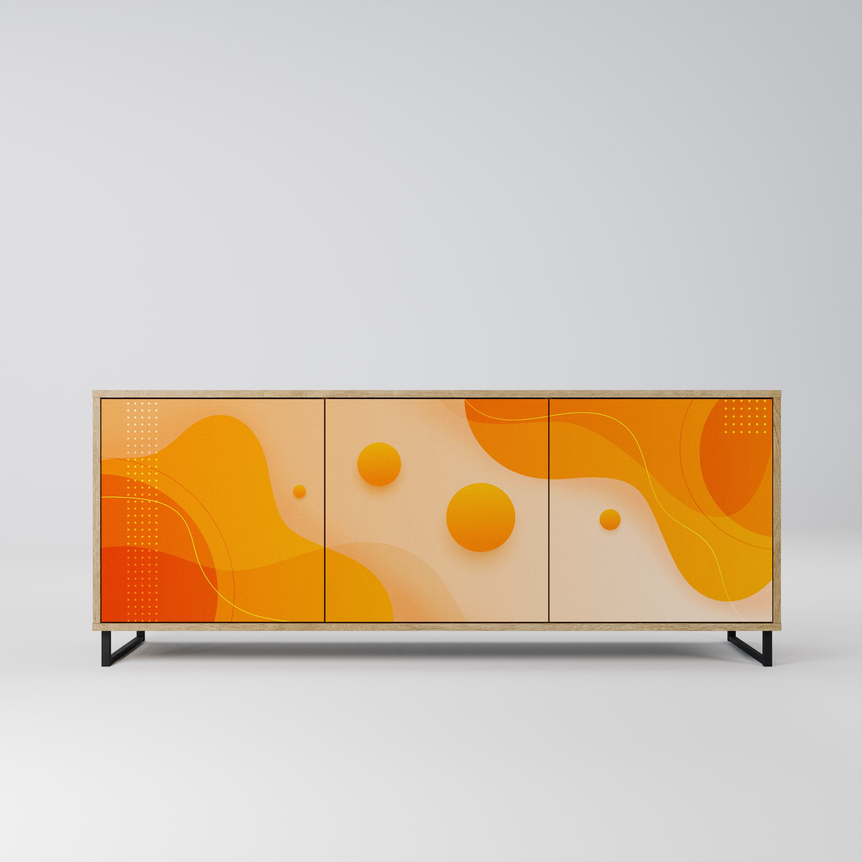 Buffet 3 portes effet chêne ORANGE ARRANGEMENT