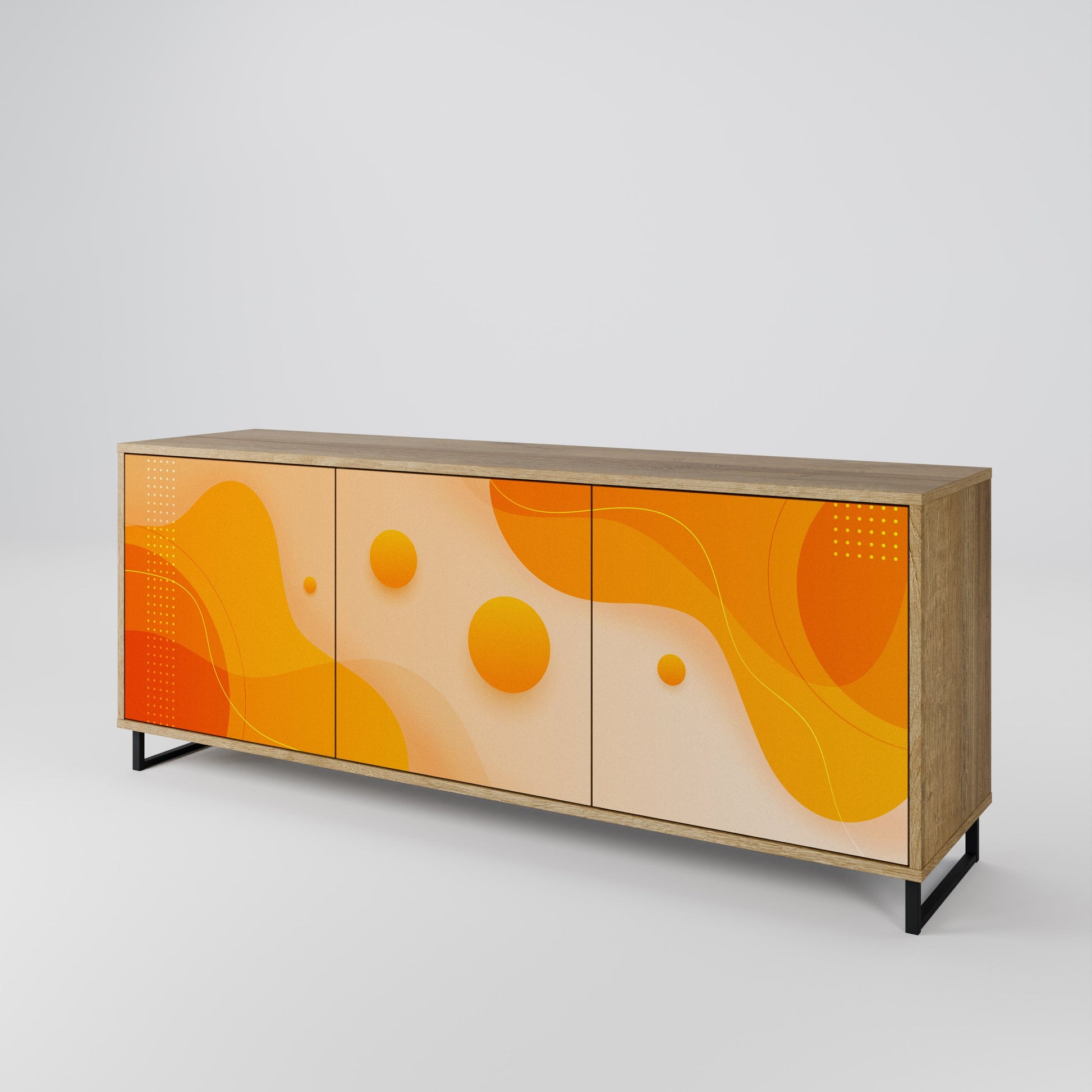 Buffet 3 portes effet chêne ORANGE ARRANGEMENT