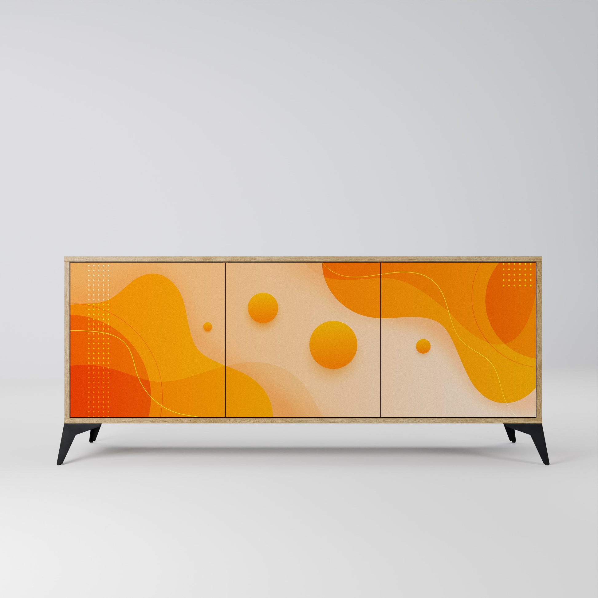Buffet 3 portes effet chêne ORANGE ARRANGEMENT