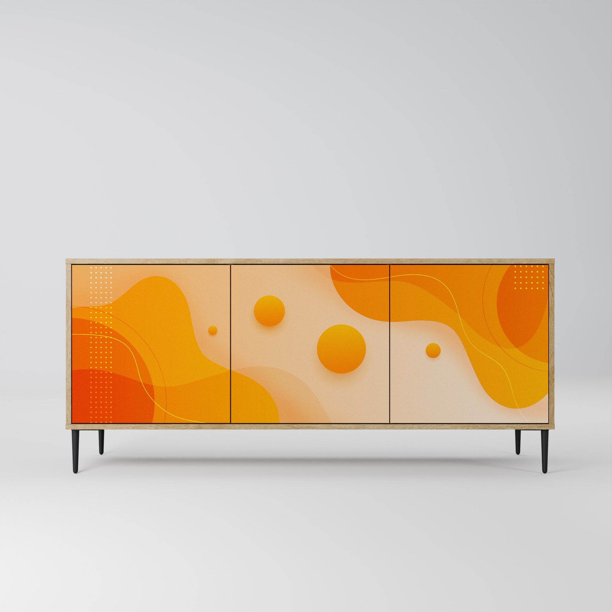 Buffet 3 portes effet chêne ORANGE ARRANGEMENT