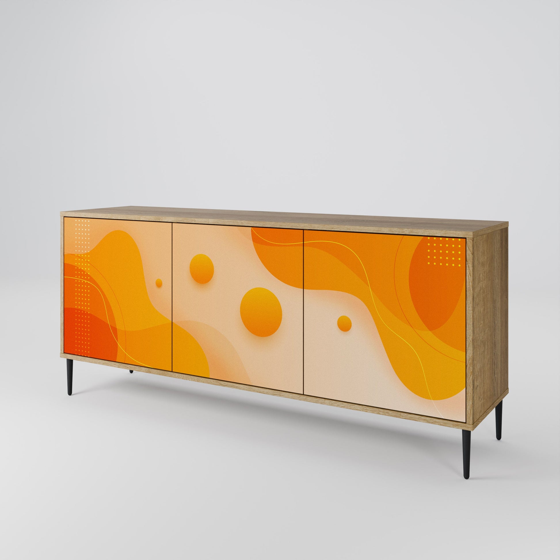 Buffet 3 portes effet chêne ORANGE ARRANGEMENT