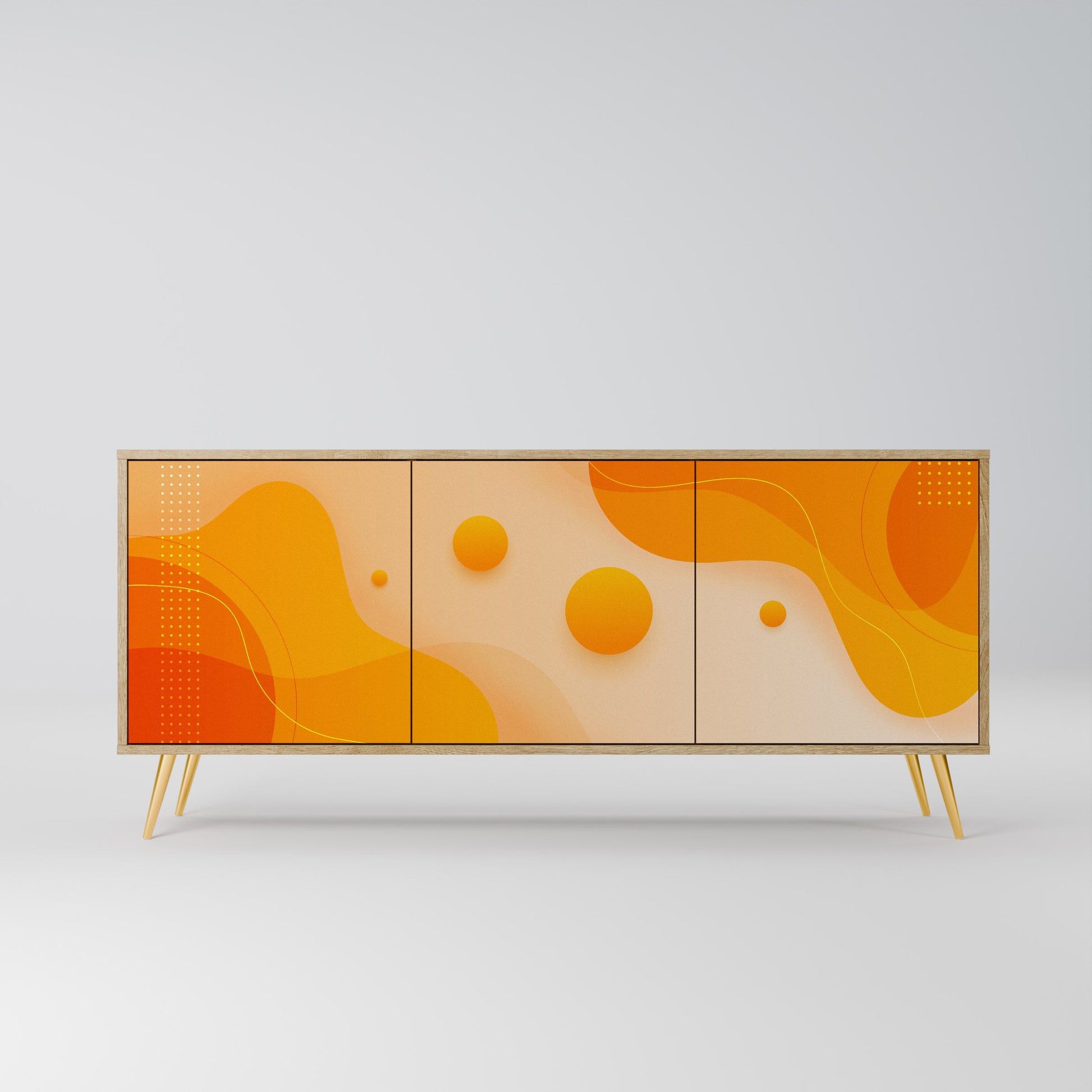 Buffet 3 portes effet chêne ORANGE ARRANGEMENT