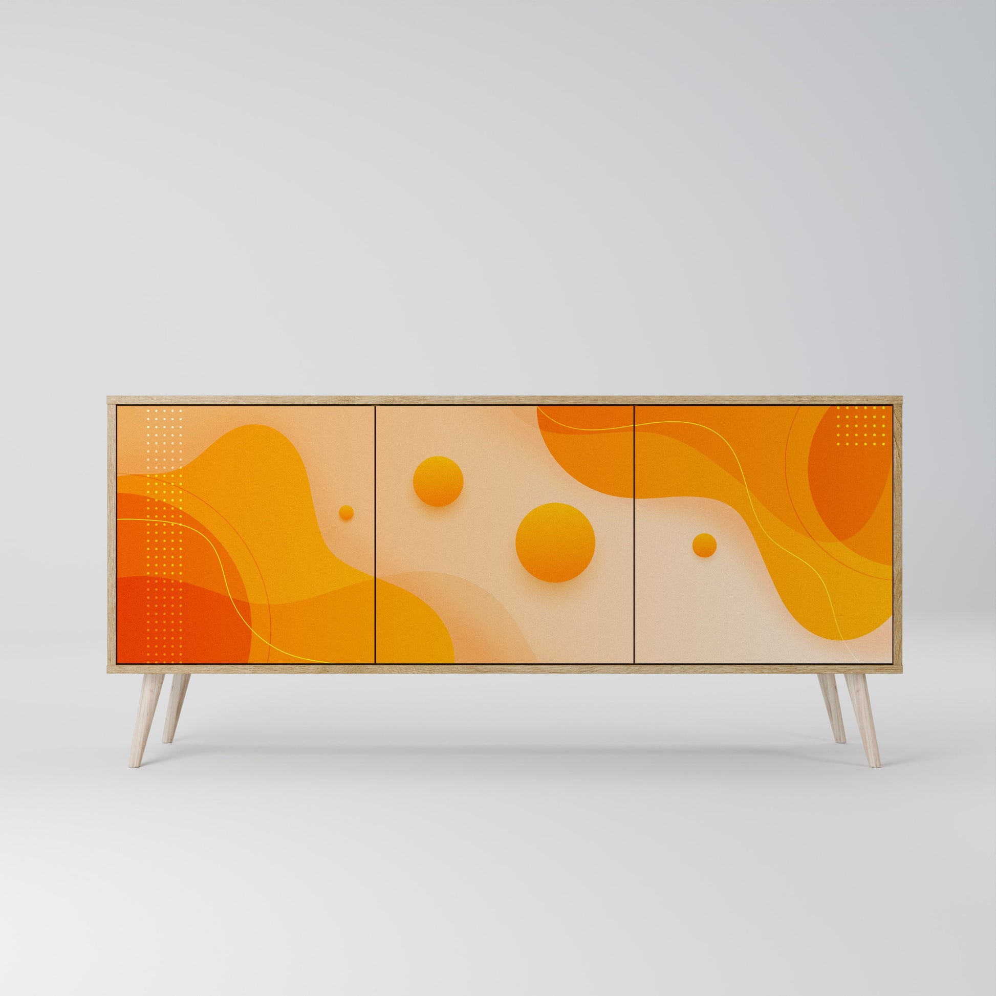 Buffet 3 portes effet chêne ORANGE ARRANGEMENT