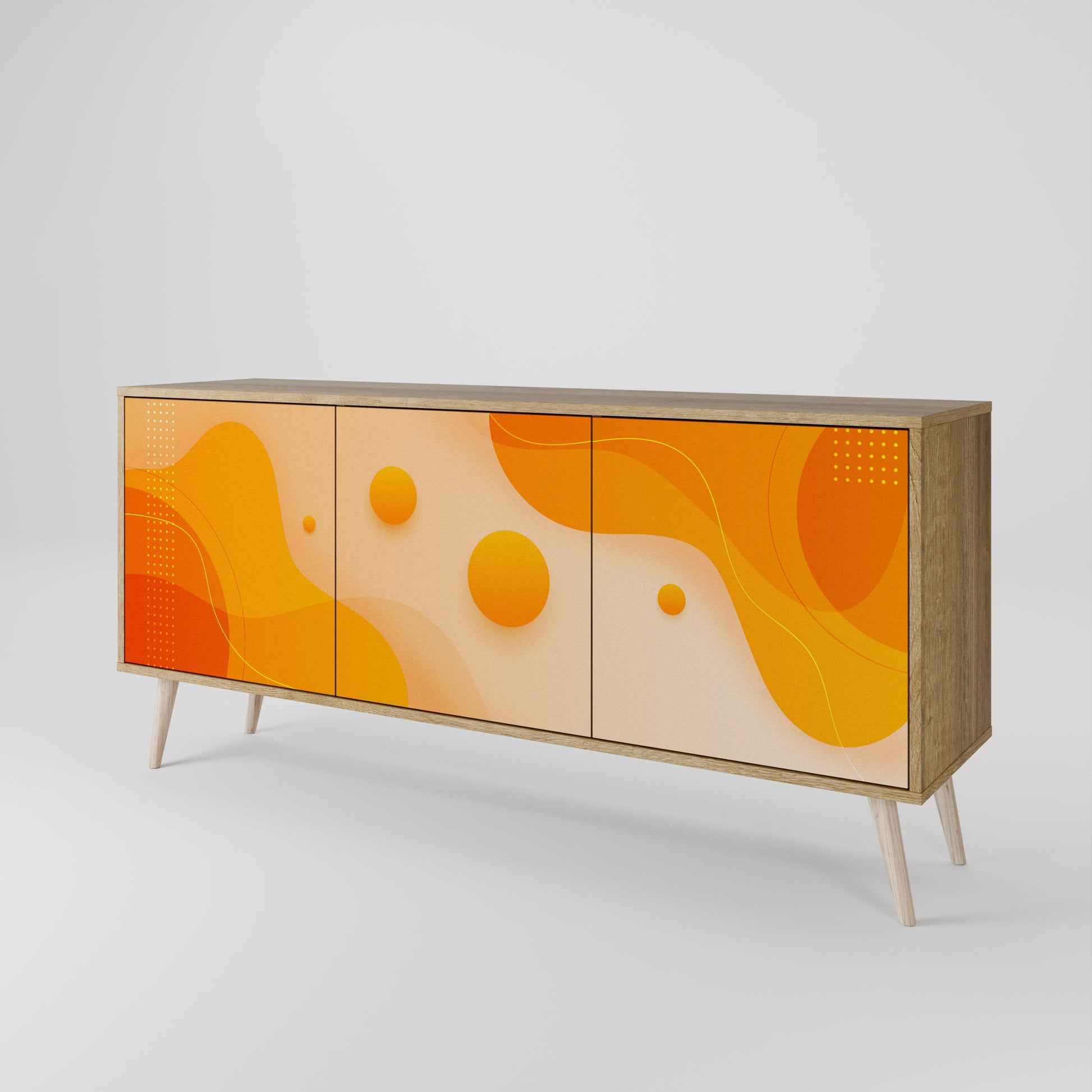 Buffet 3 portes effet chêne ORANGE ARRANGEMENT