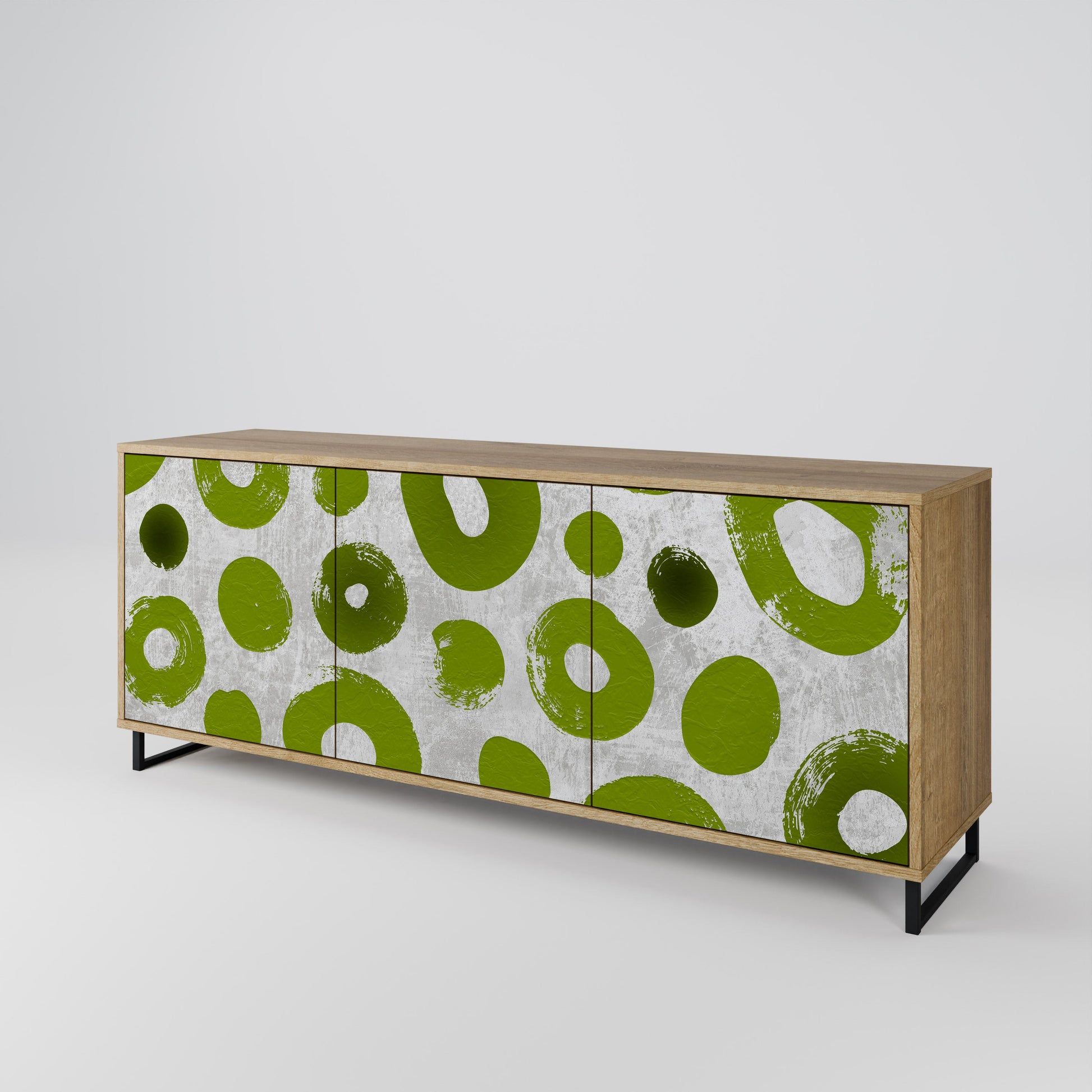Buffet 3 portes GREEN RHAPSODY effet chêne