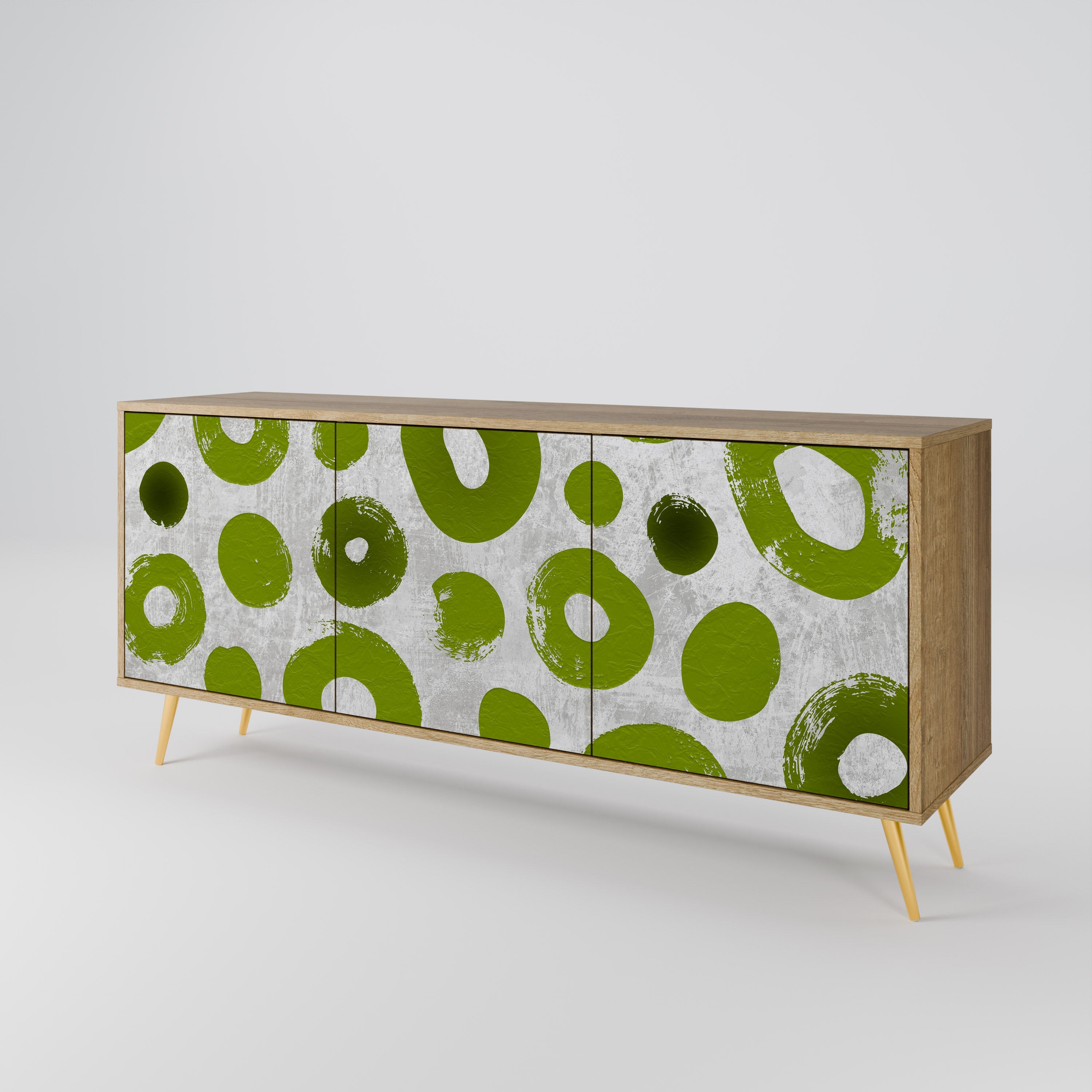 Buffet 3 portes GREEN RHAPSODY effet chêne