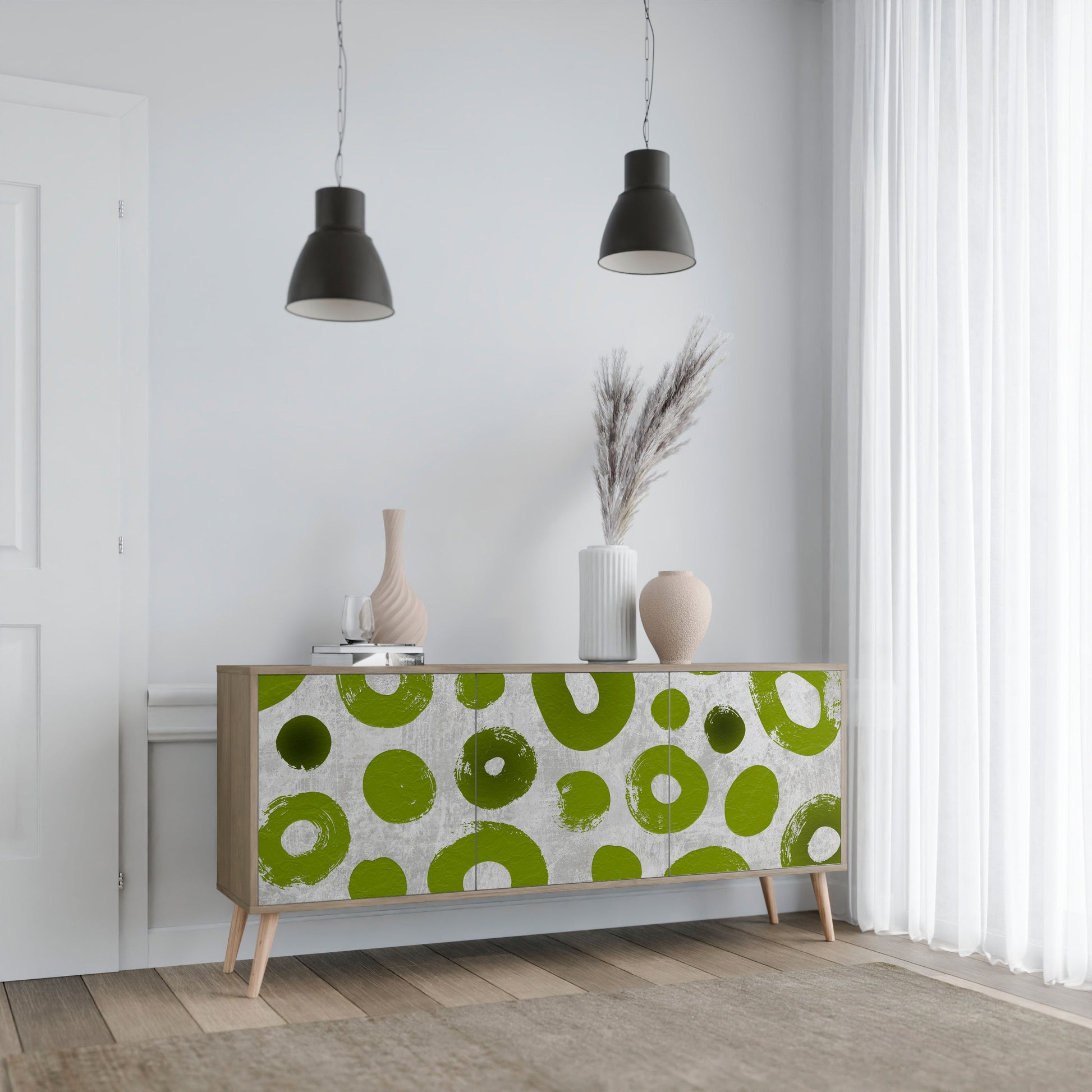 Buffet 3 portes GREEN RHAPSODY effet chêne