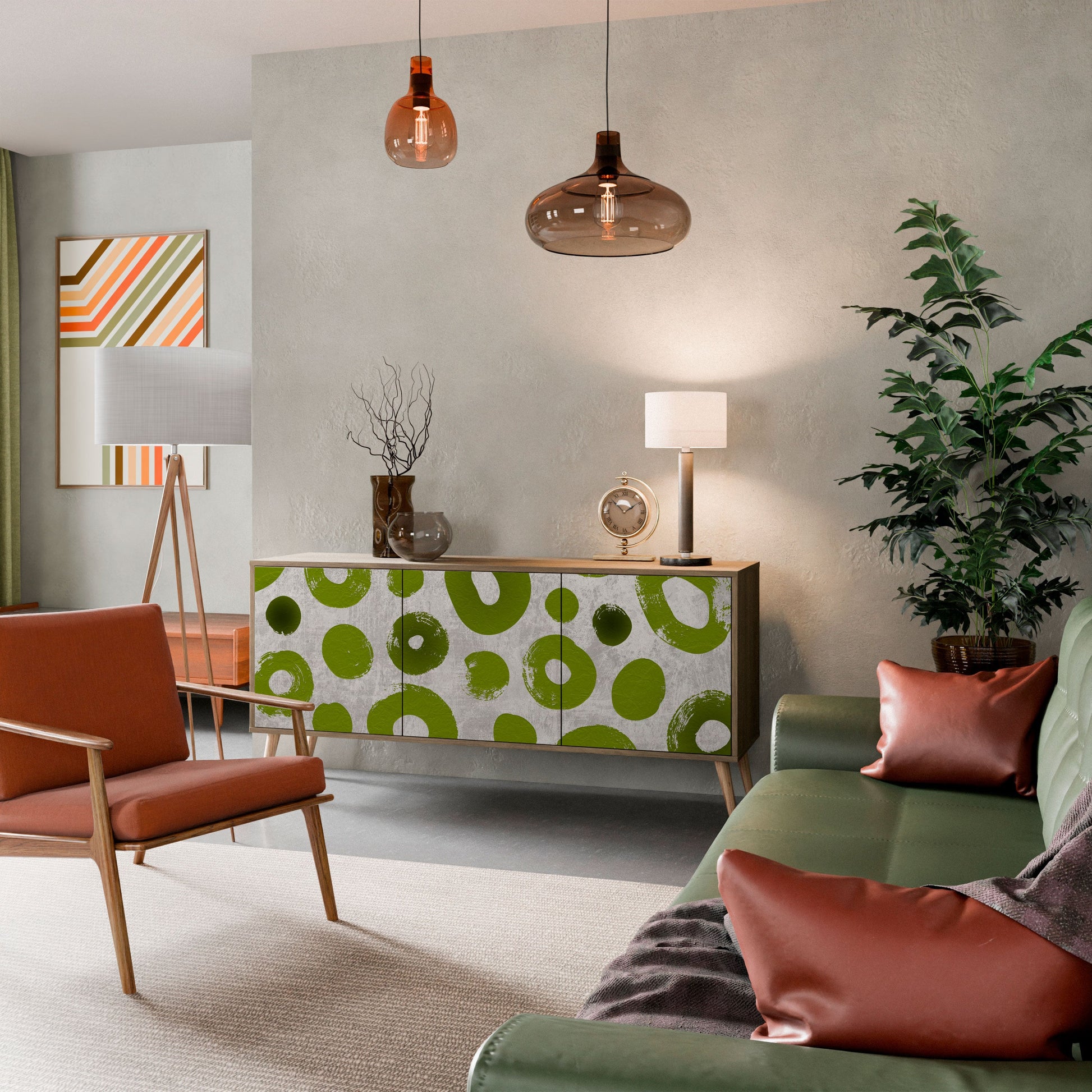 Buffet 3 portes GREEN RHAPSODY effet chêne
