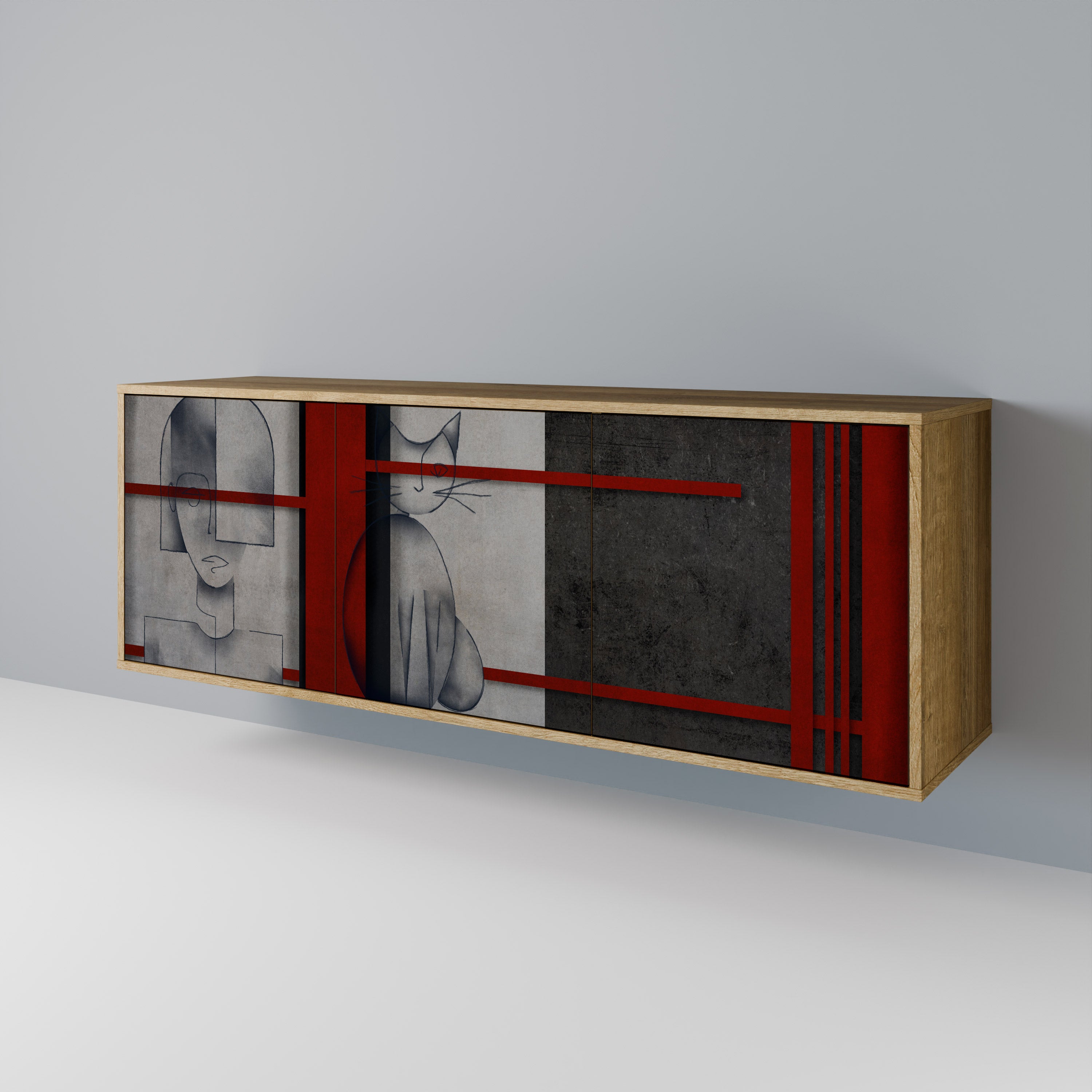 GRAY FIGURES 3-Door Sideboard