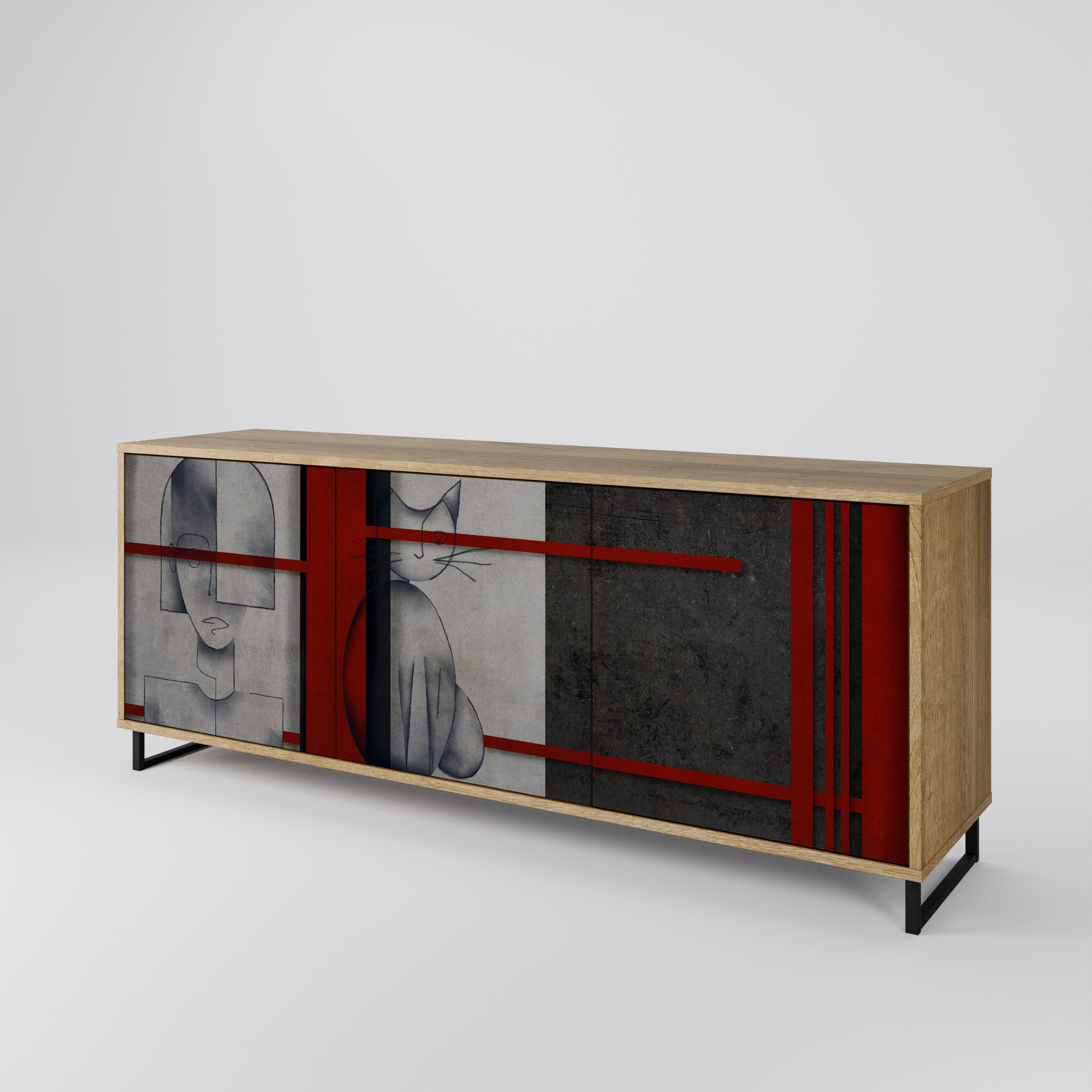 GRAY FIGURES 3-Door Sideboard