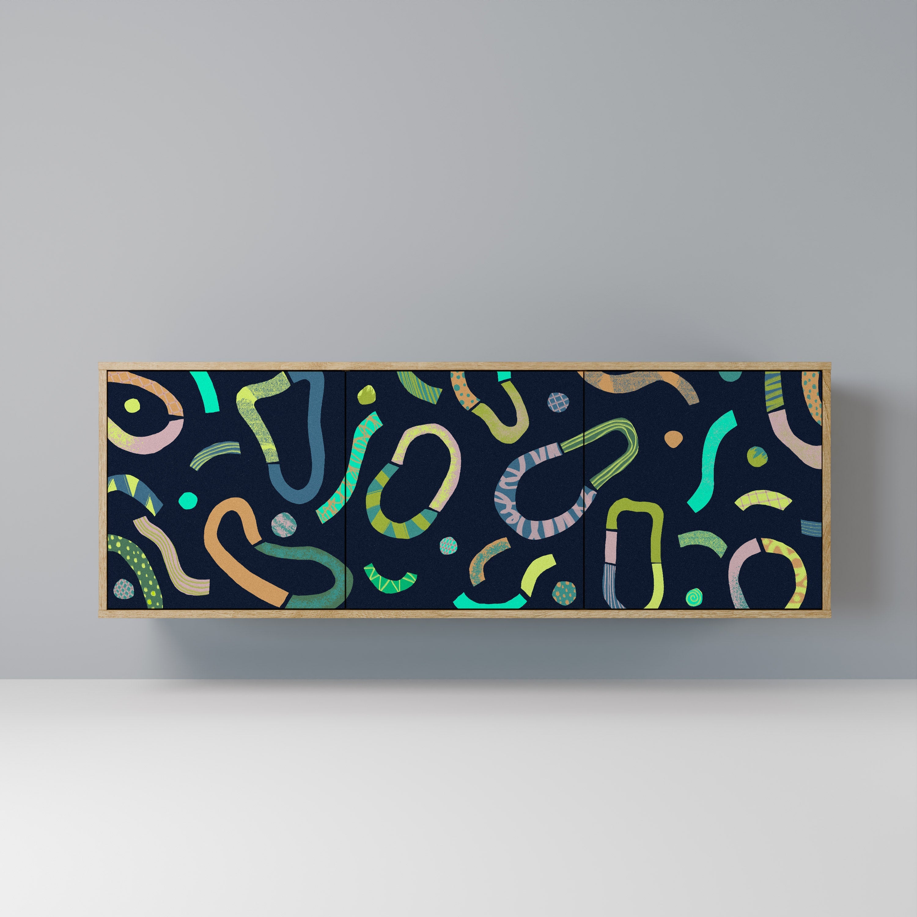 Buffet 3 portes effet chêne CONTRAST DANCE