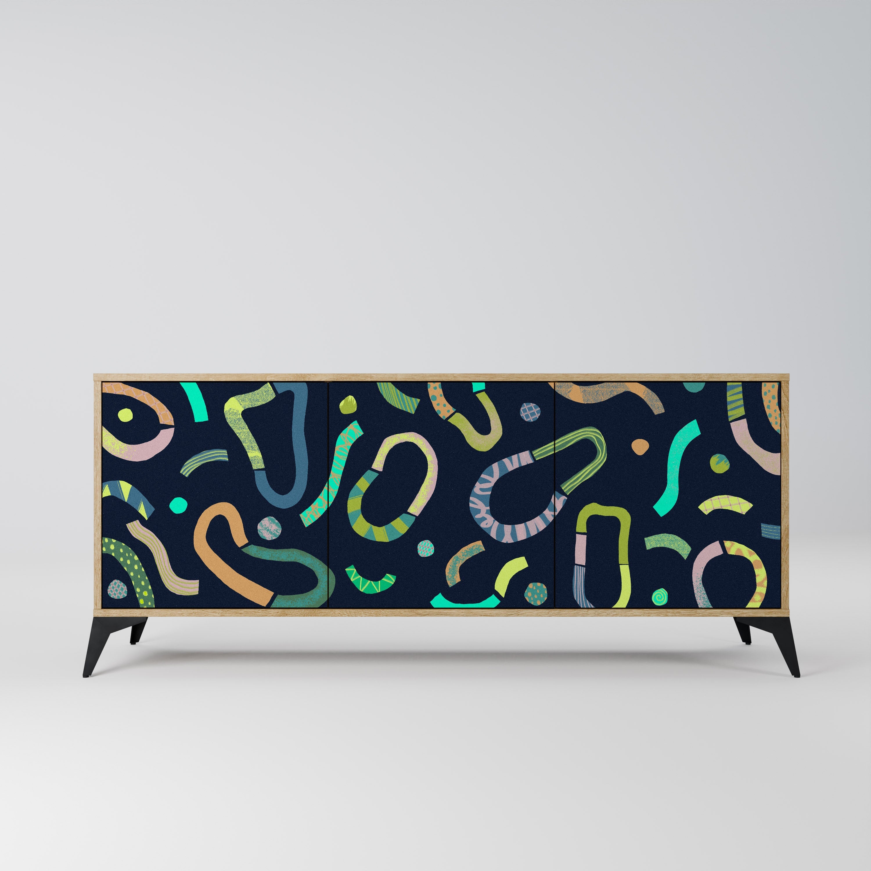 Buffet 3 portes effet chêne CONTRAST DANCE