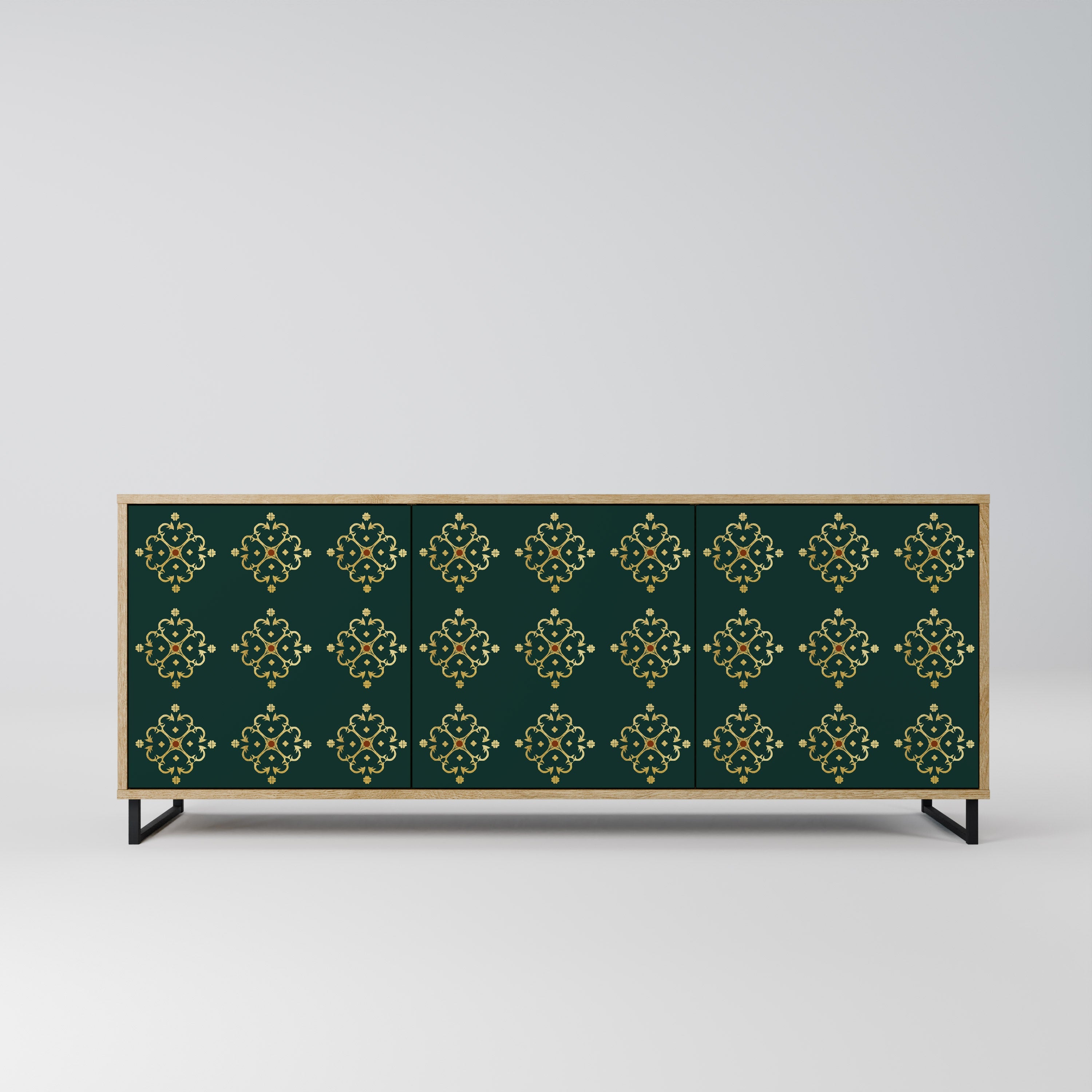 Buffet 3 portes ROYAL MEDALLION effet chêne