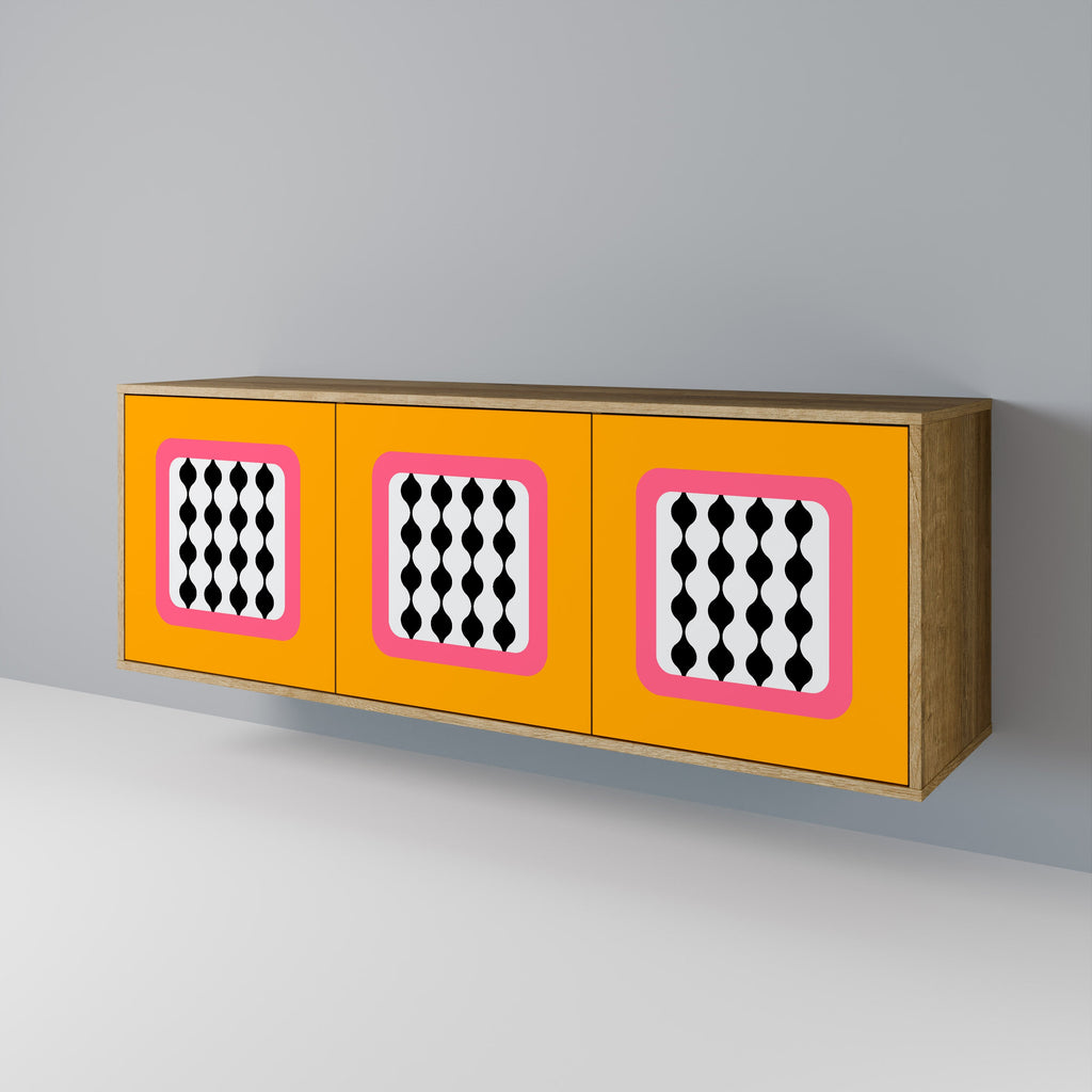 TEARS IN HEAVEN 3-Door Sideboard in Oak Effect
