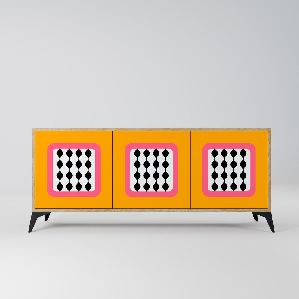 TEARS IN HEAVEN 3-Door Sideboard in Oak Effect