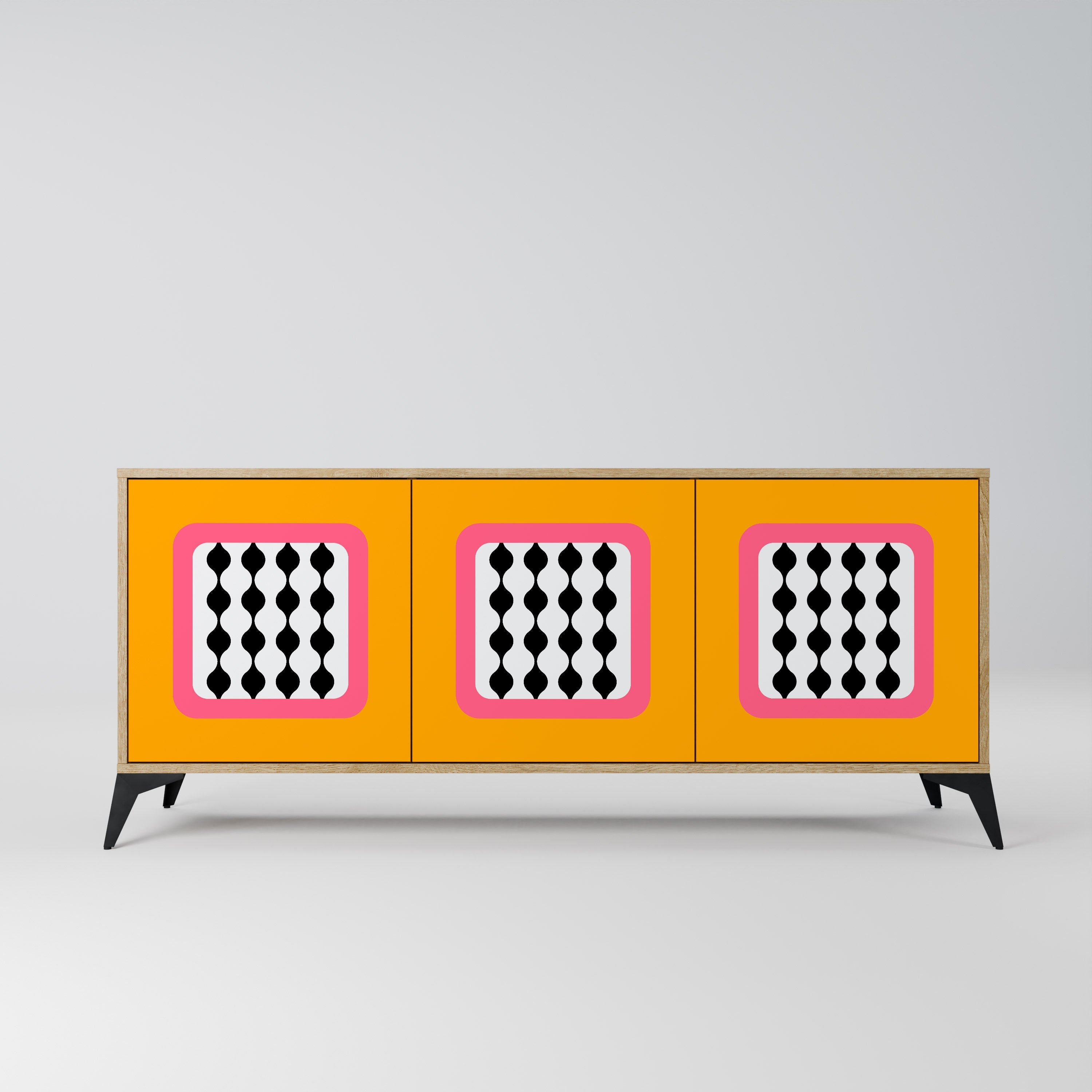 Buffet 3 portes TEARS IN HEAVEN effet chêne