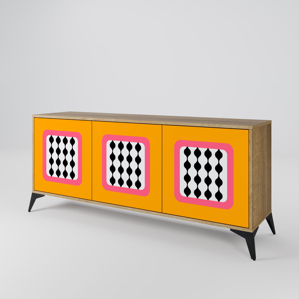 TEARS IN HEAVEN 3-Door Sideboard in Oak Effect