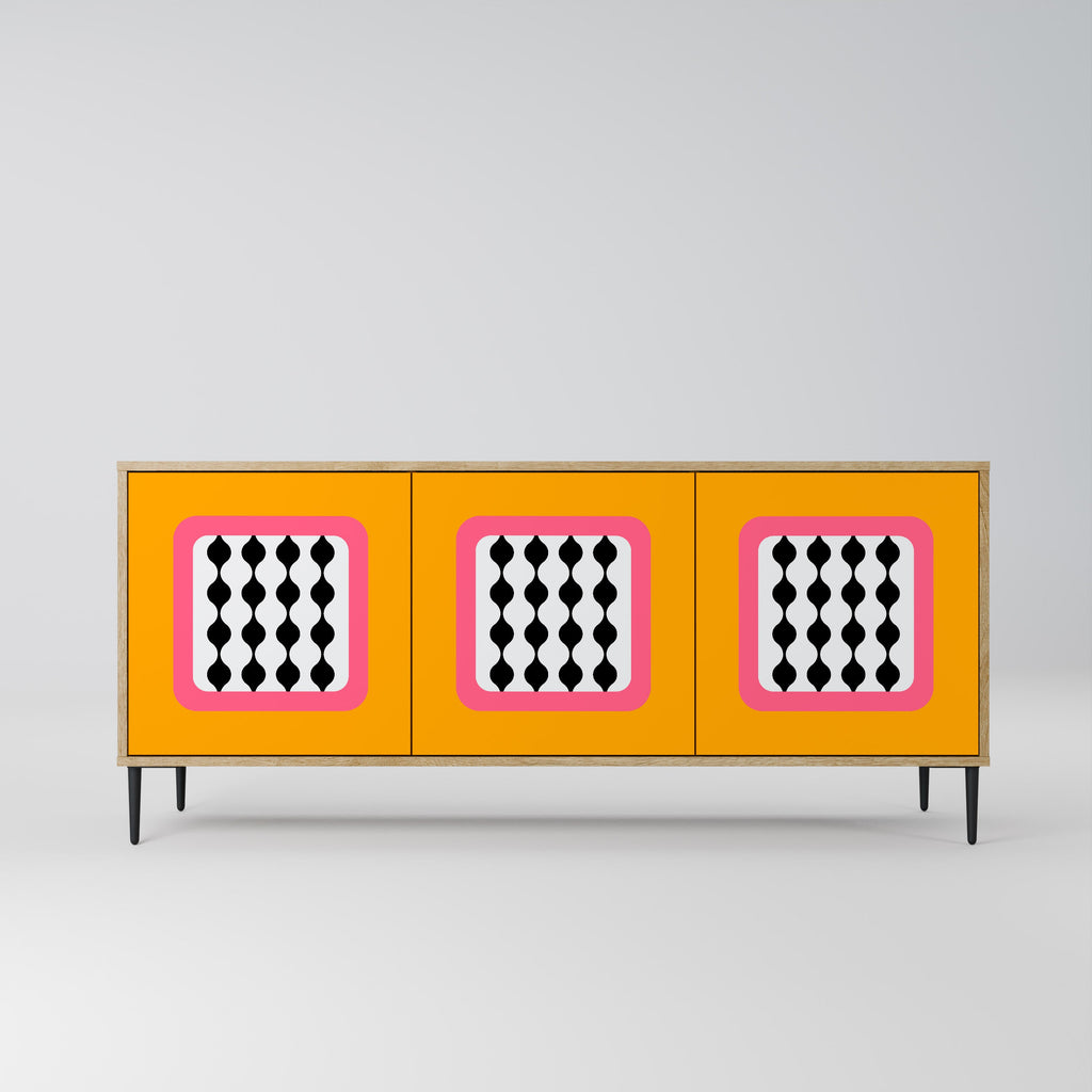TEARS IN HEAVEN 3-Door Sideboard in Oak Effect
