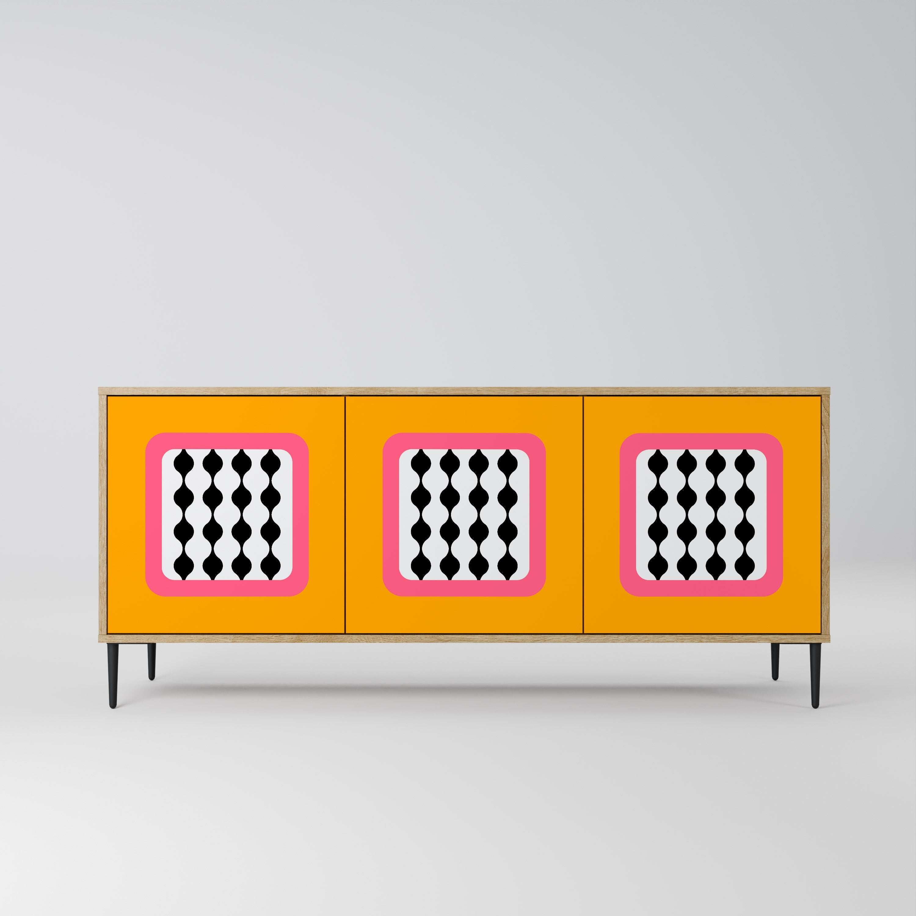 Buffet 3 portes TEARS IN HEAVEN effet chêne