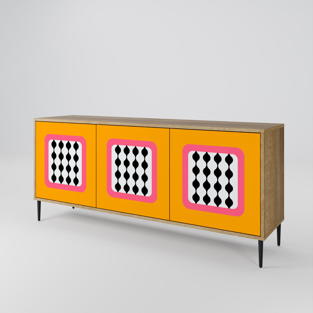 TEARS IN HEAVEN 3-Door Sideboard in Oak Effect