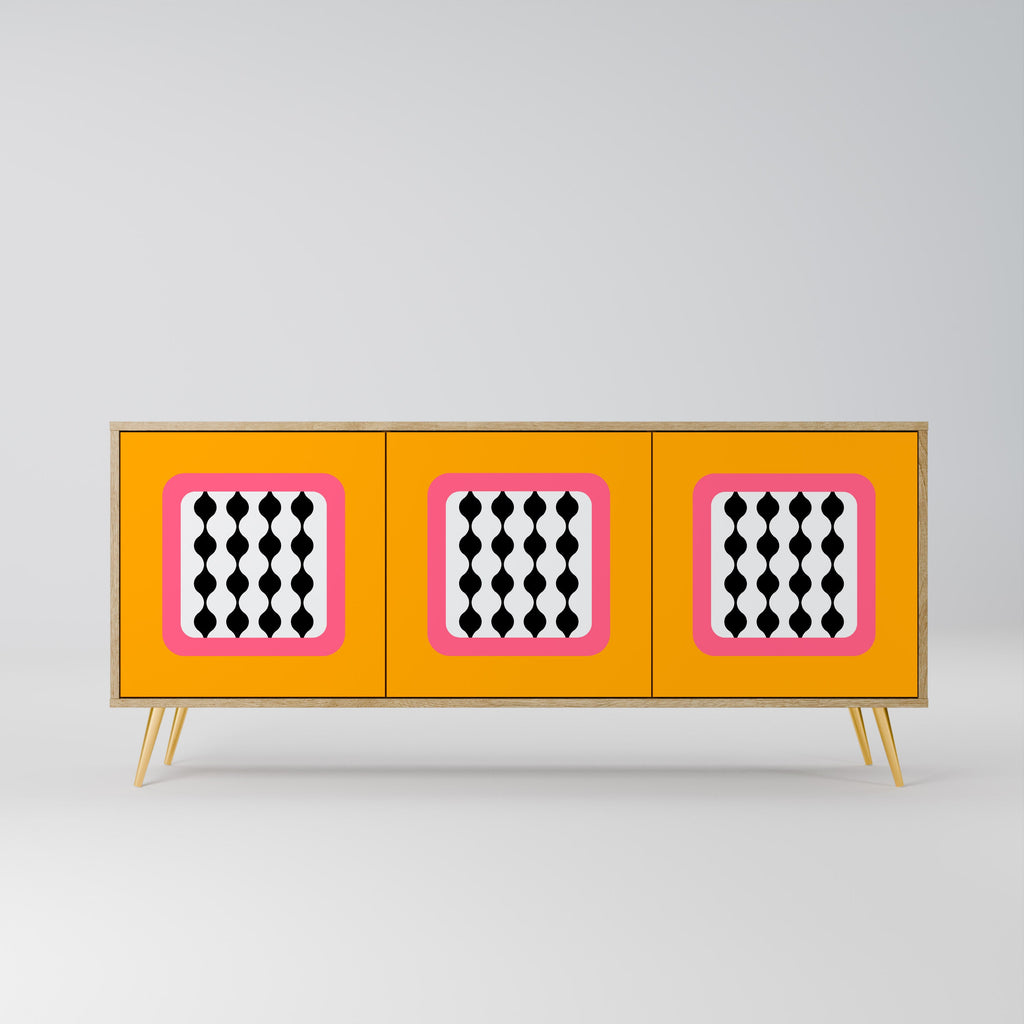 TEARS IN HEAVEN 3-Door Sideboard in Oak Effect