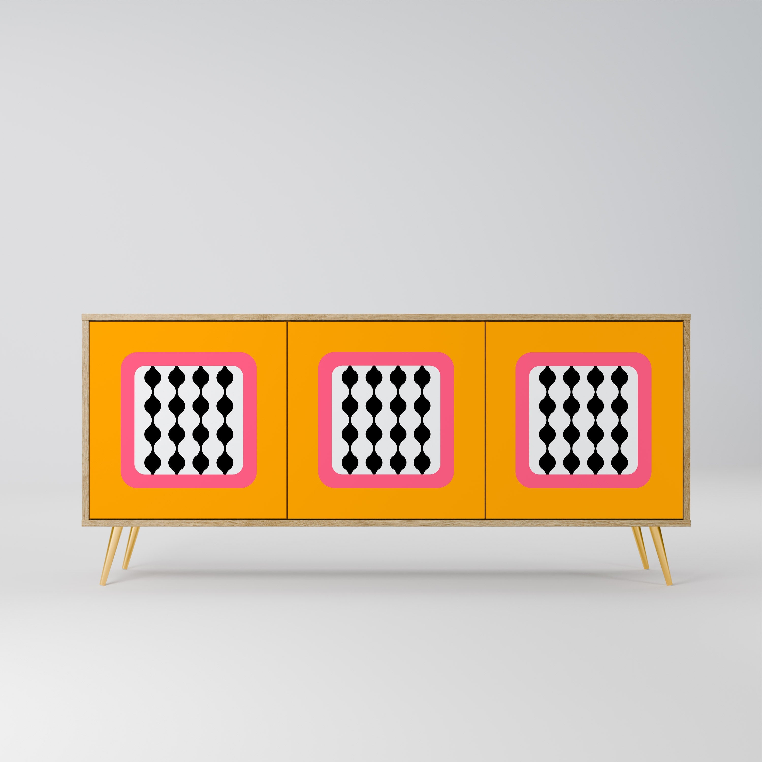 Buffet 3 portes TEARS IN HEAVEN effet chêne