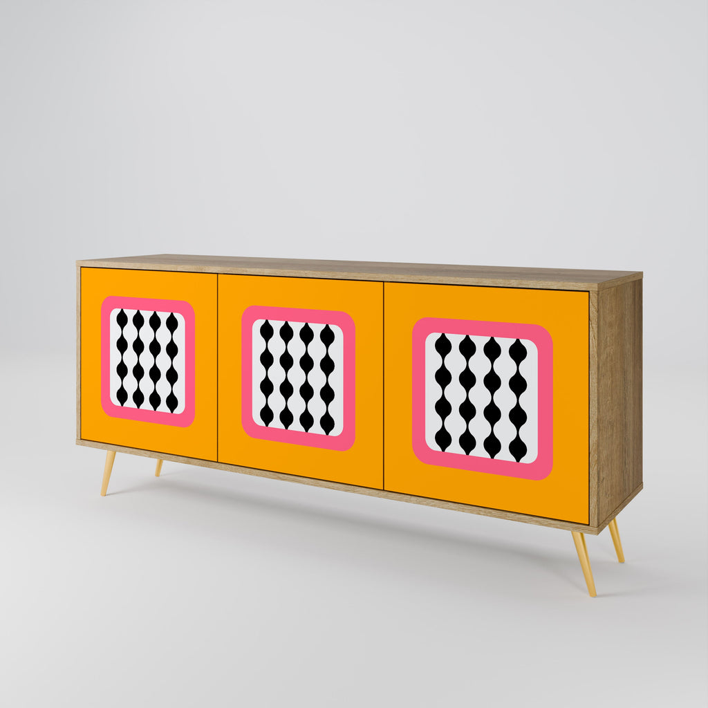 TEARS IN HEAVEN 3-Door Sideboard in Oak Effect