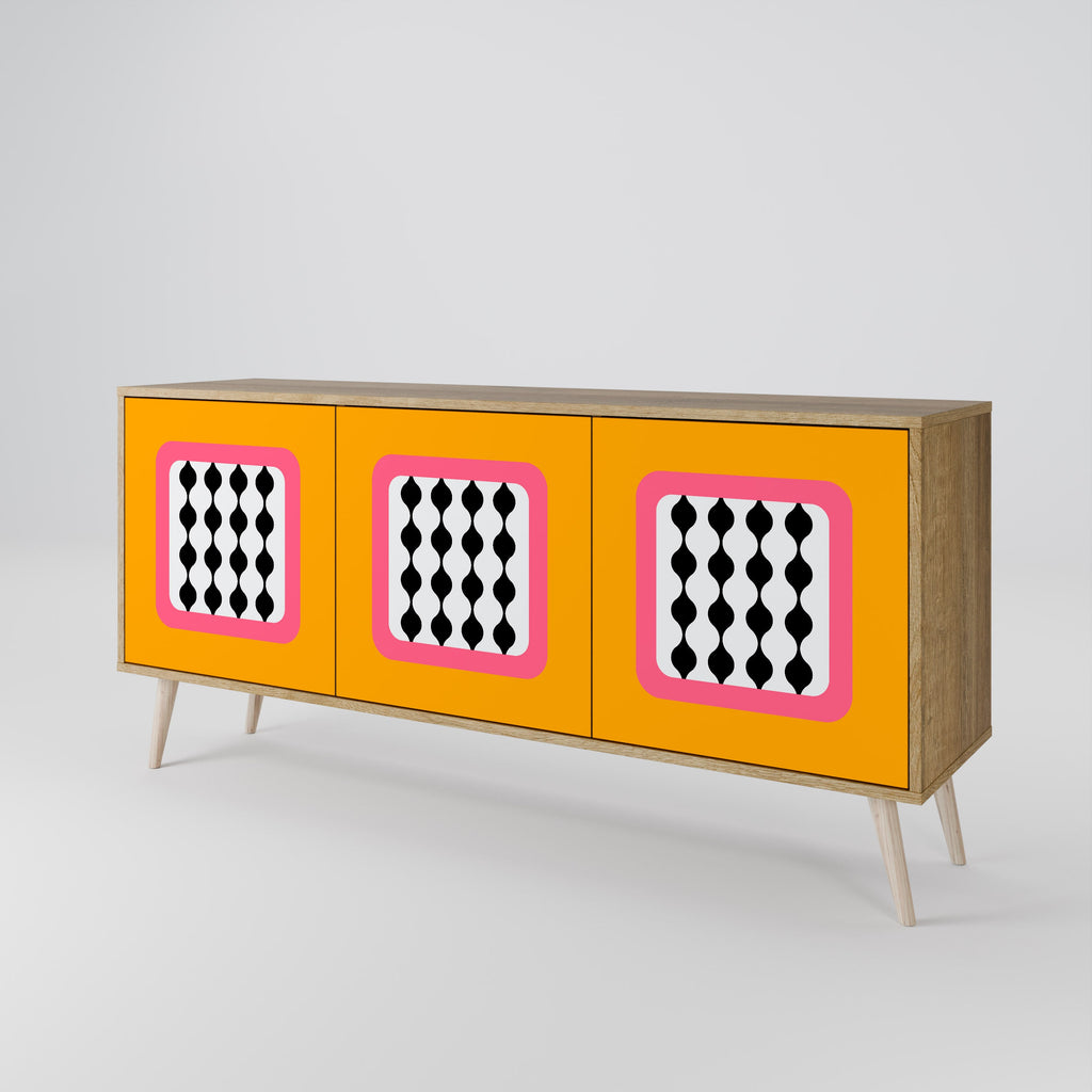 TEARS IN HEAVEN 3-Door Sideboard in Oak Effect