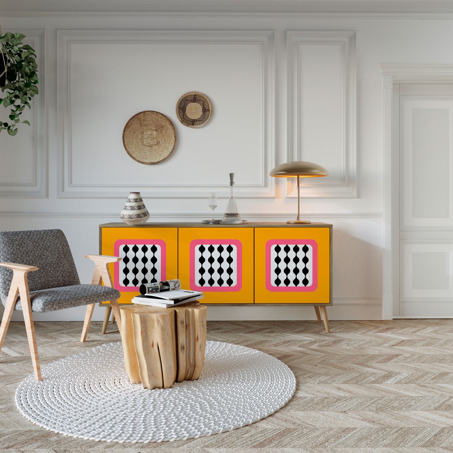 TEARS IN HEAVEN 3-Door Sideboard