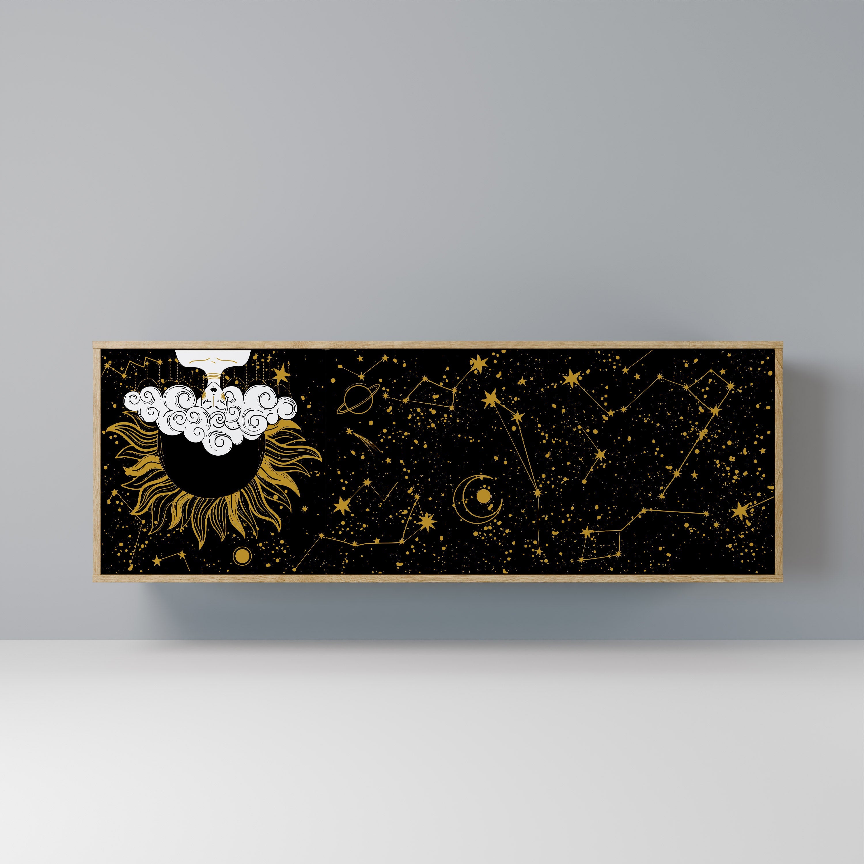 Buffet 3 portes effet chêne STELLAR CONSTELLATIONS