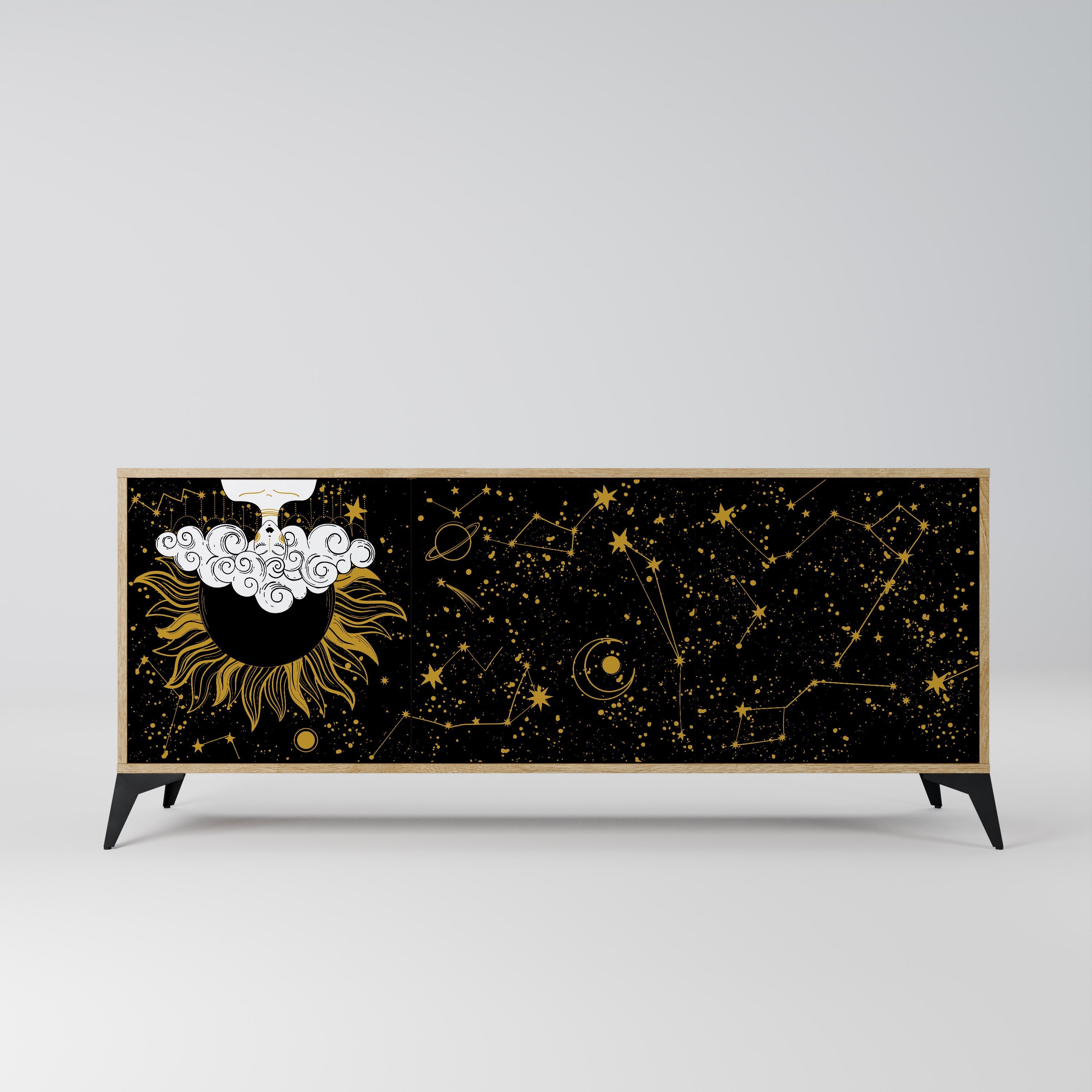 Buffet 3 portes effet chêne STELLAR CONSTELLATIONS