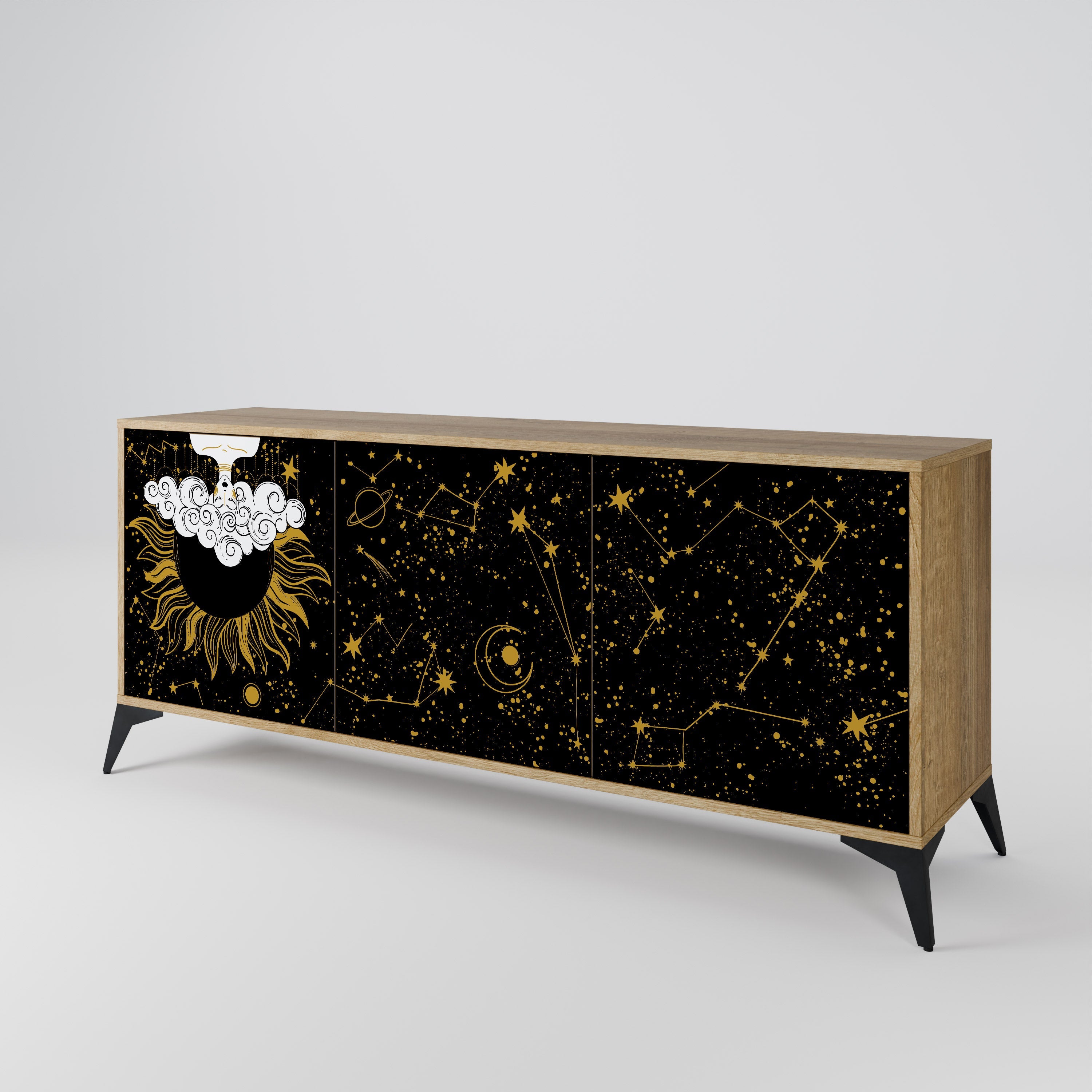 Buffet 3 portes effet chêne STELLAR CONSTELLATIONS