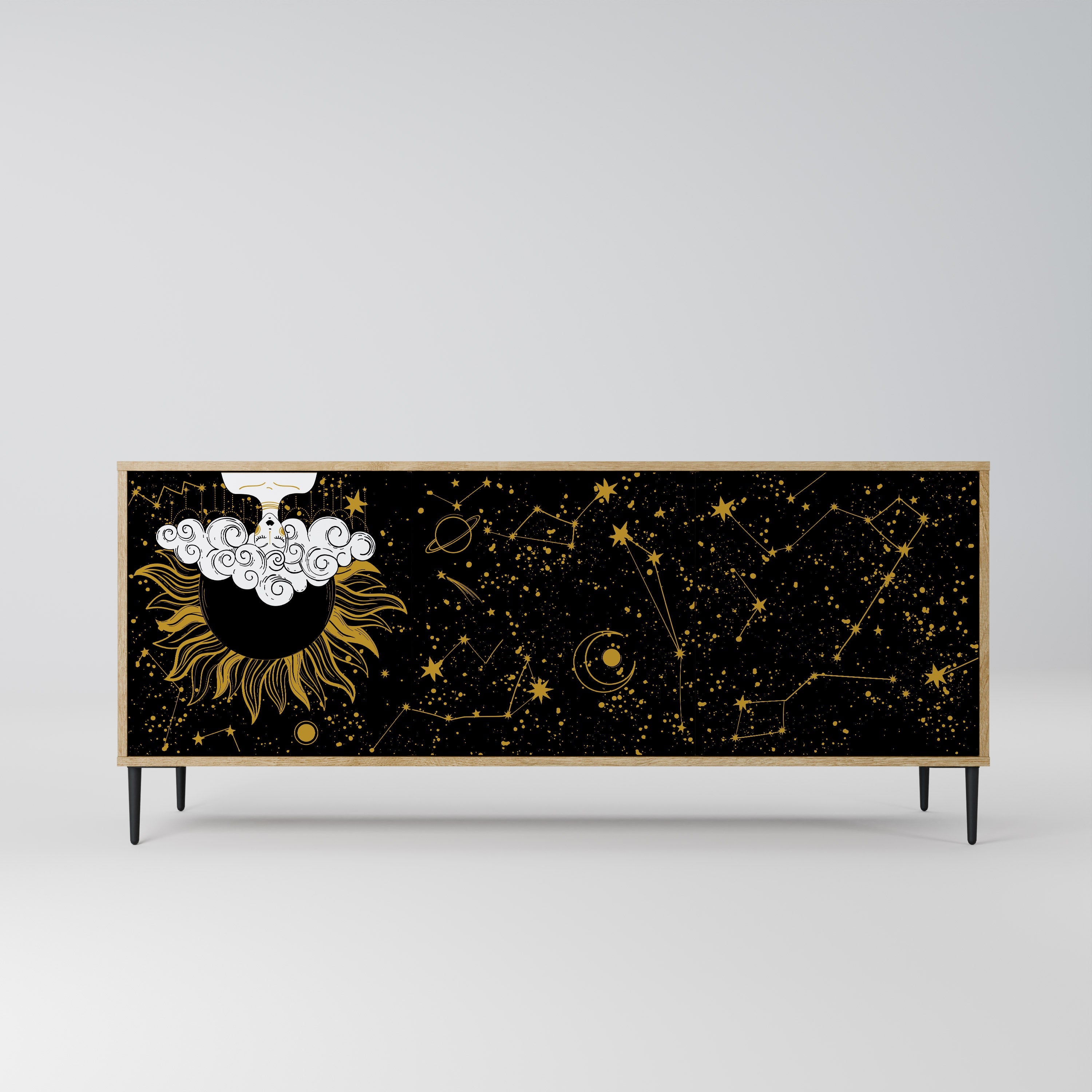 Buffet 3 portes effet chêne STELLAR CONSTELLATIONS