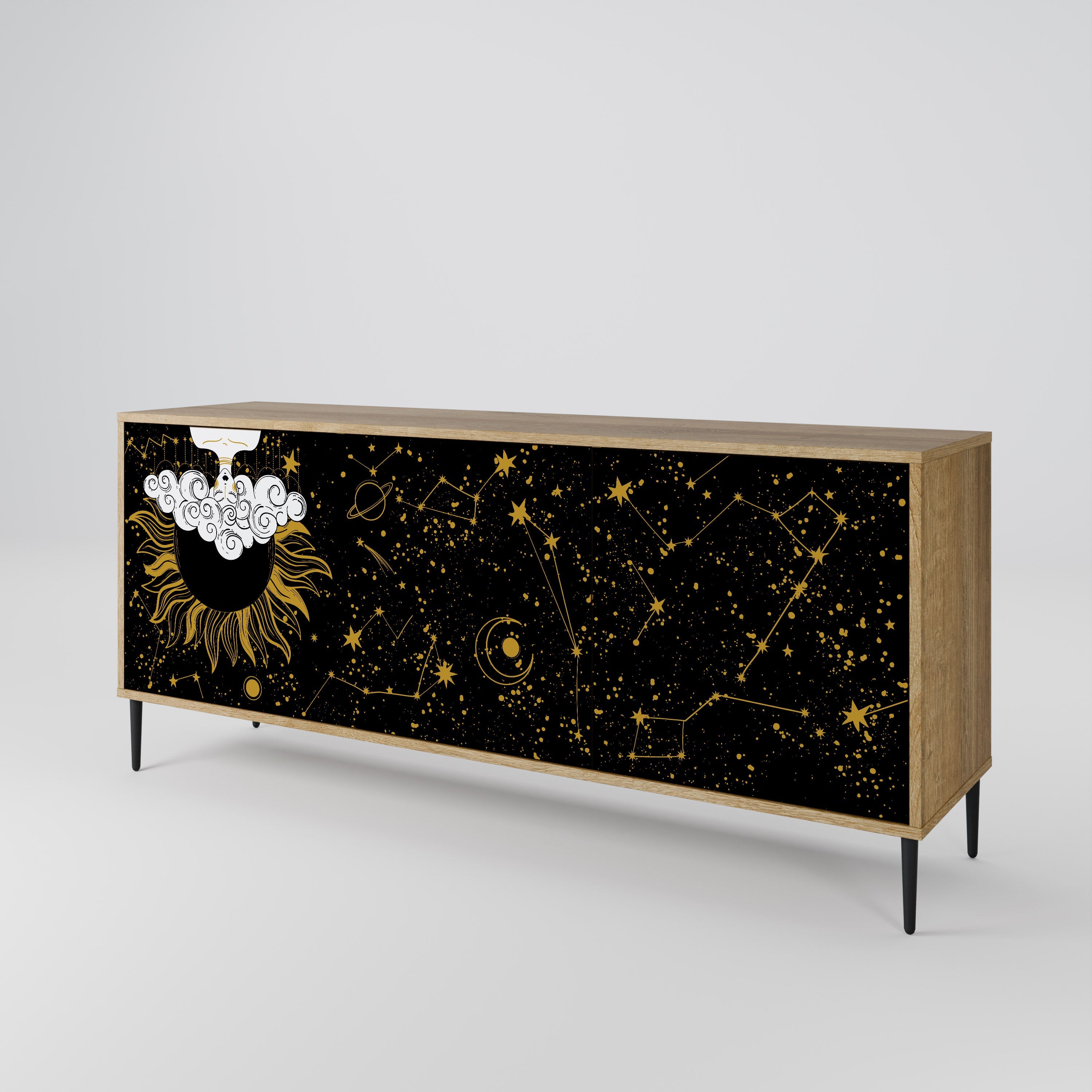 Buffet 3 portes effet chêne STELLAR CONSTELLATIONS
