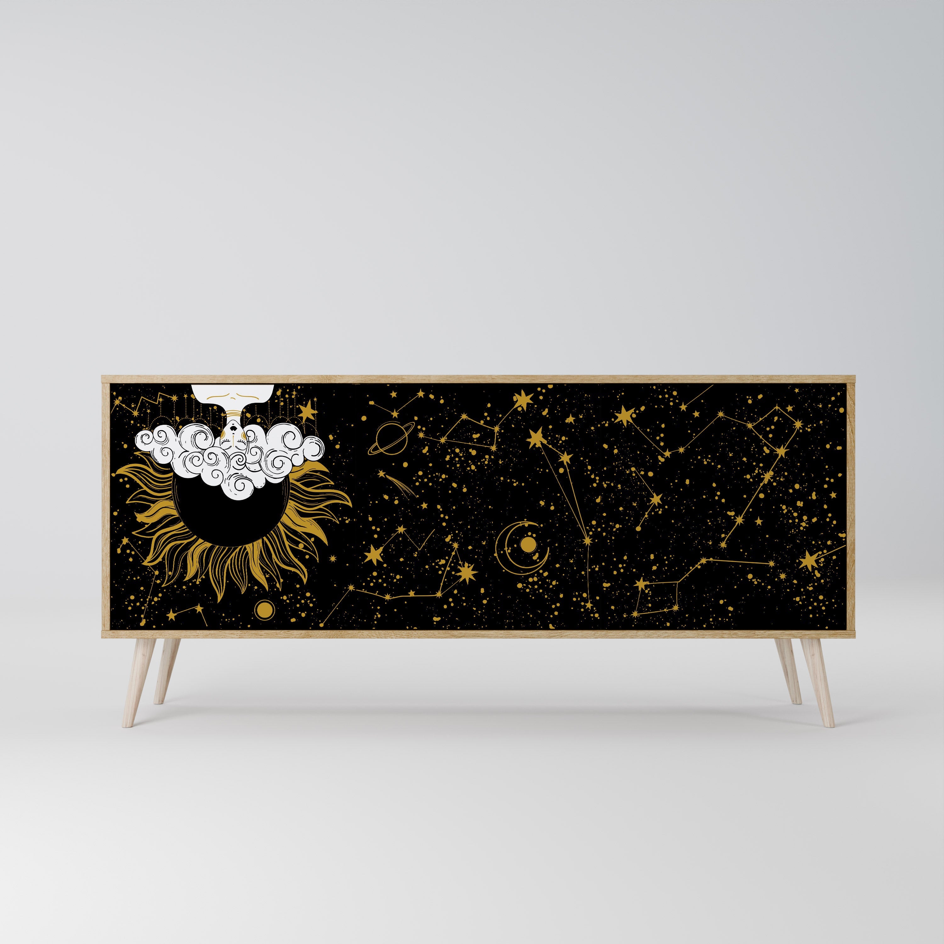 Buffet 3 portes effet chêne STELLAR CONSTELLATIONS