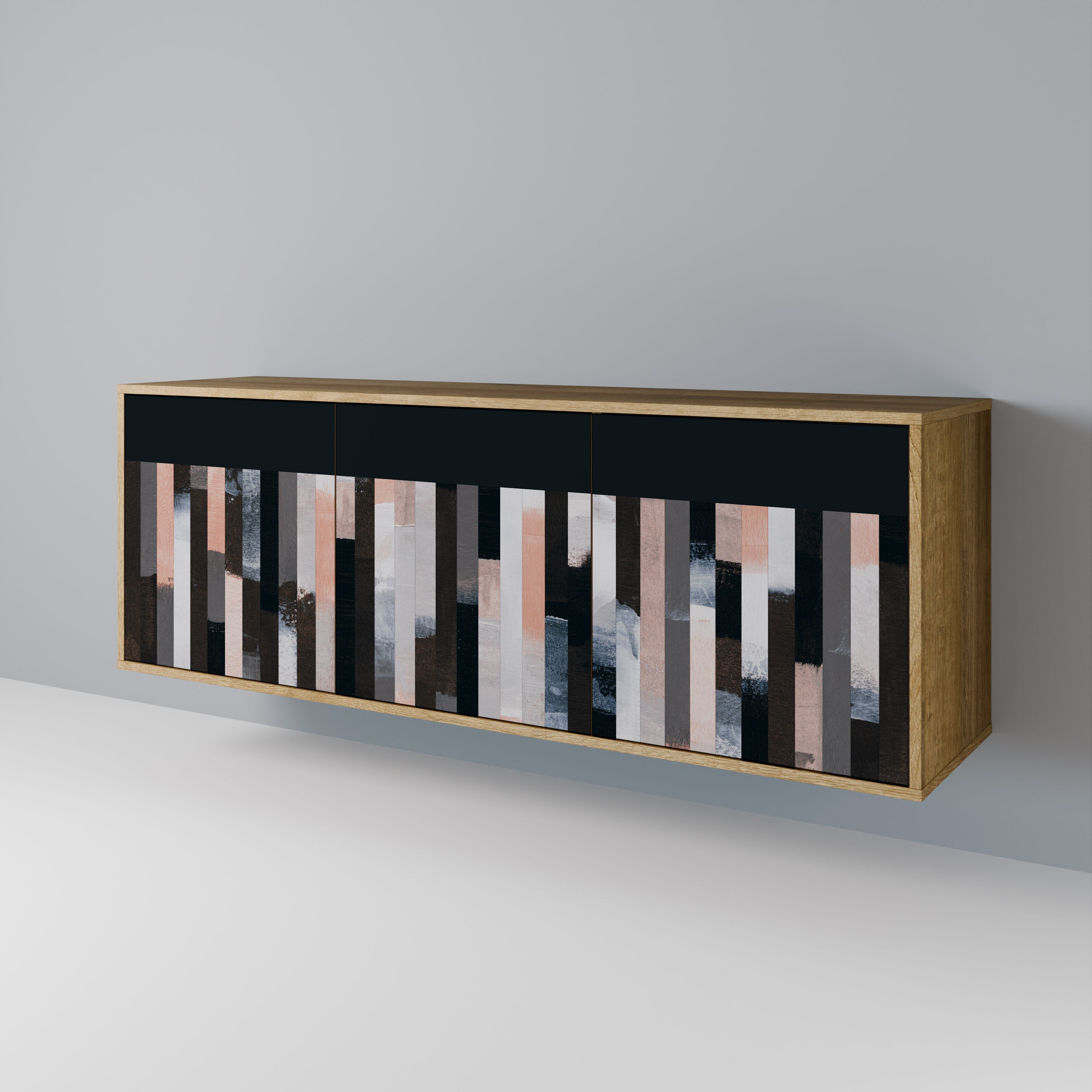 COLLAGE OF RECTANGLES 3-Door Sideboard