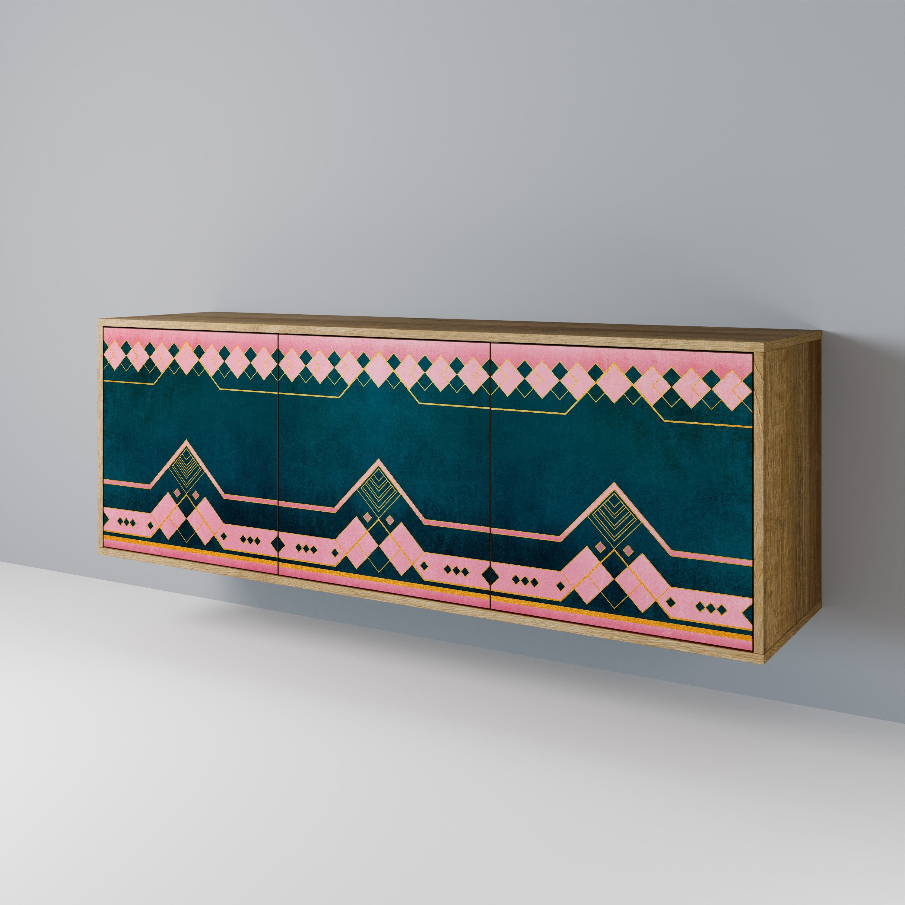 Buffet 3 portes effet chêne ROYAL COMPOSITION