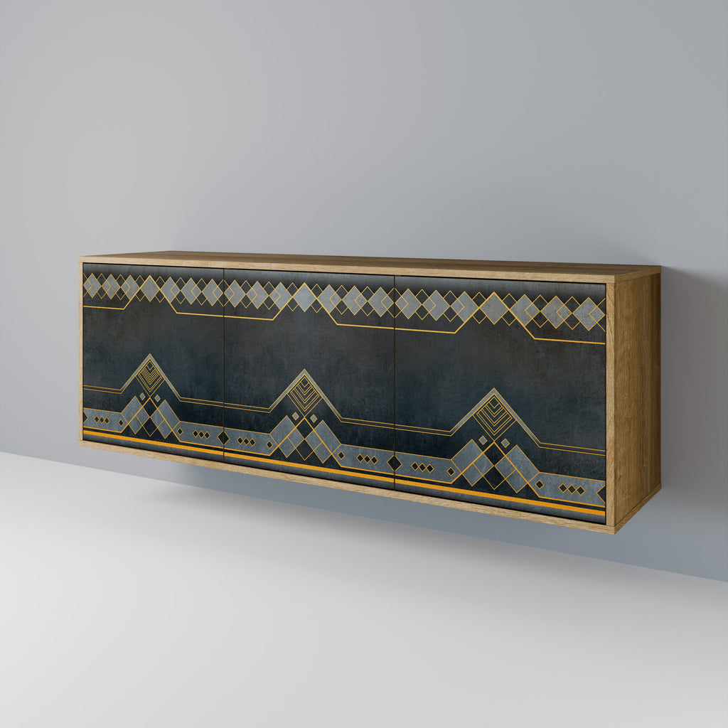 ROYAL ORDINARINESS 3-Door Sideboard in Oak Effect
