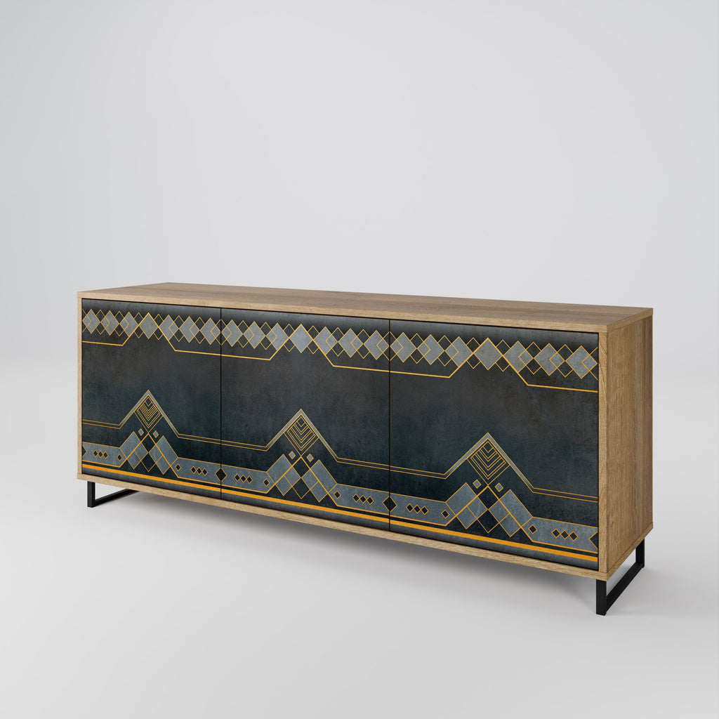 ROYAL ORDINARINESS 3-Door Sideboard in Oak Effect