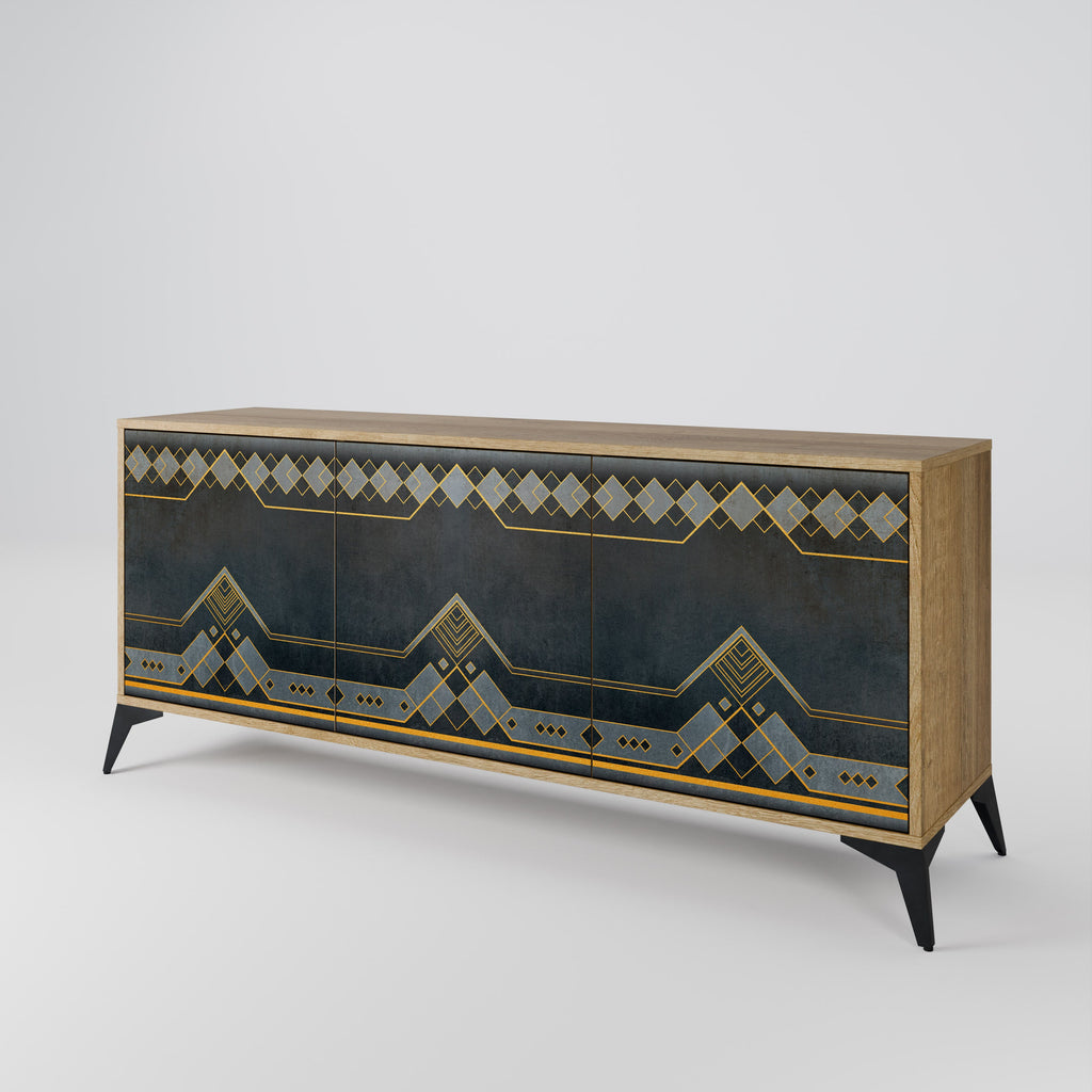 ROYAL ORDINARINESS 3-Door Sideboard in Oak Effect