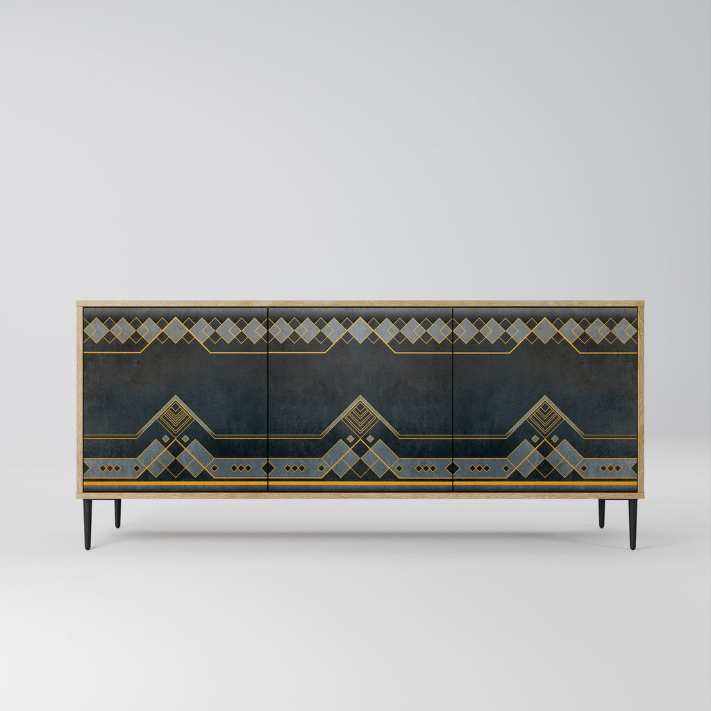 ROYAL ORDINARINESS 3-Door Sideboard in Oak Effect