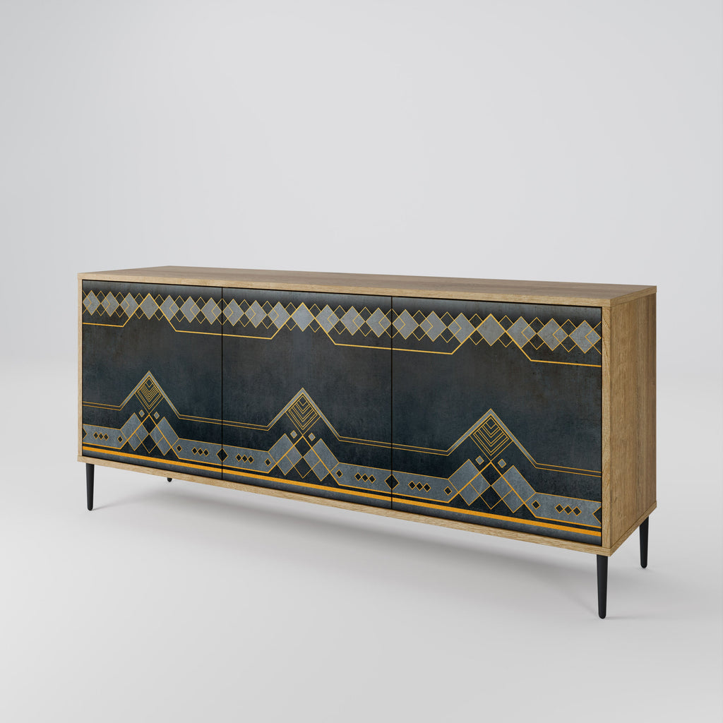 ROYAL ORDINARINESS 3-Door Sideboard in Oak Effect