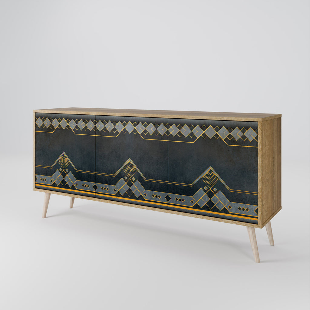 ROYAL ORDINARINESS 3-Door Sideboard in Oak Effect
