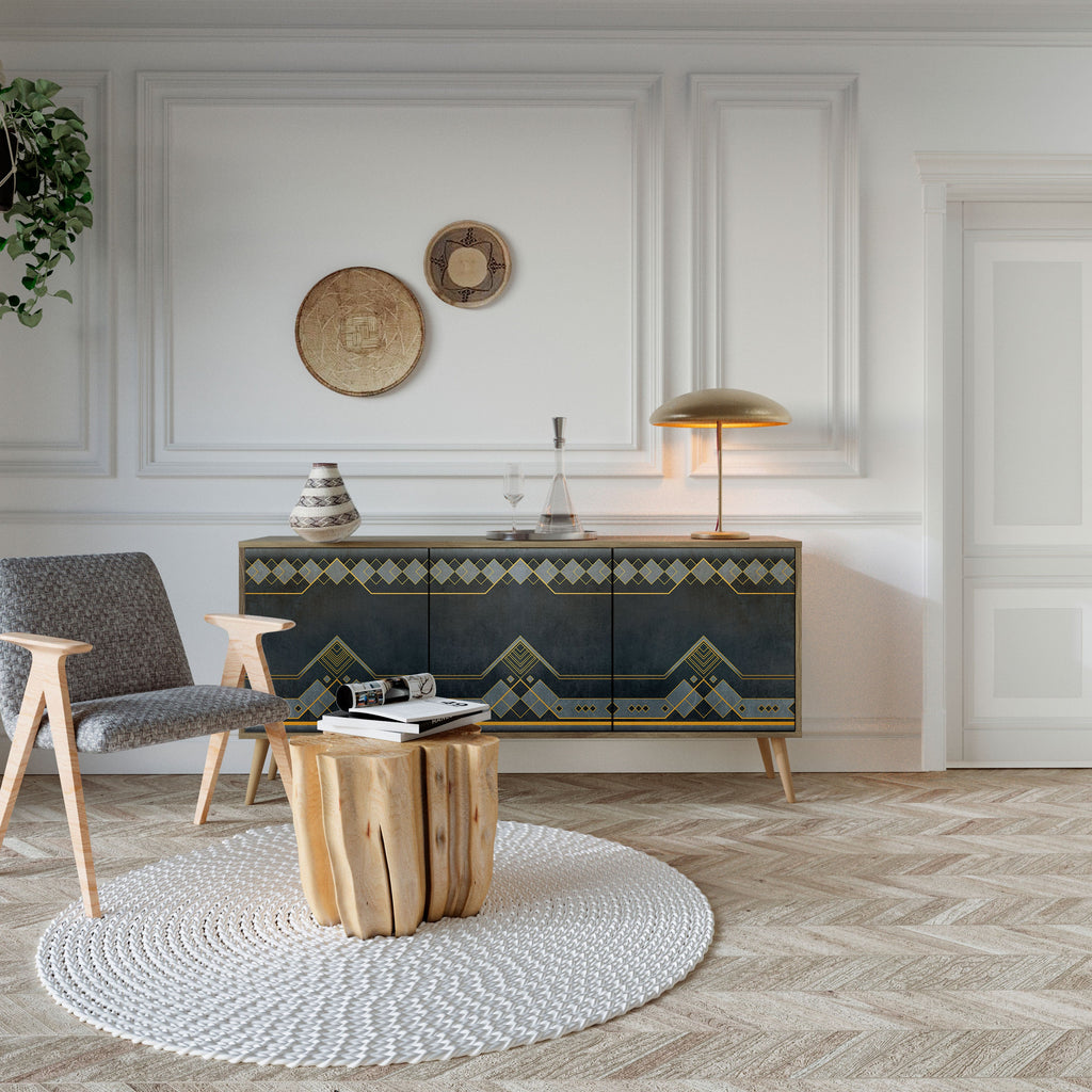 ROYAL ORDINARINESS 3-Door Sideboard in Oak Effect